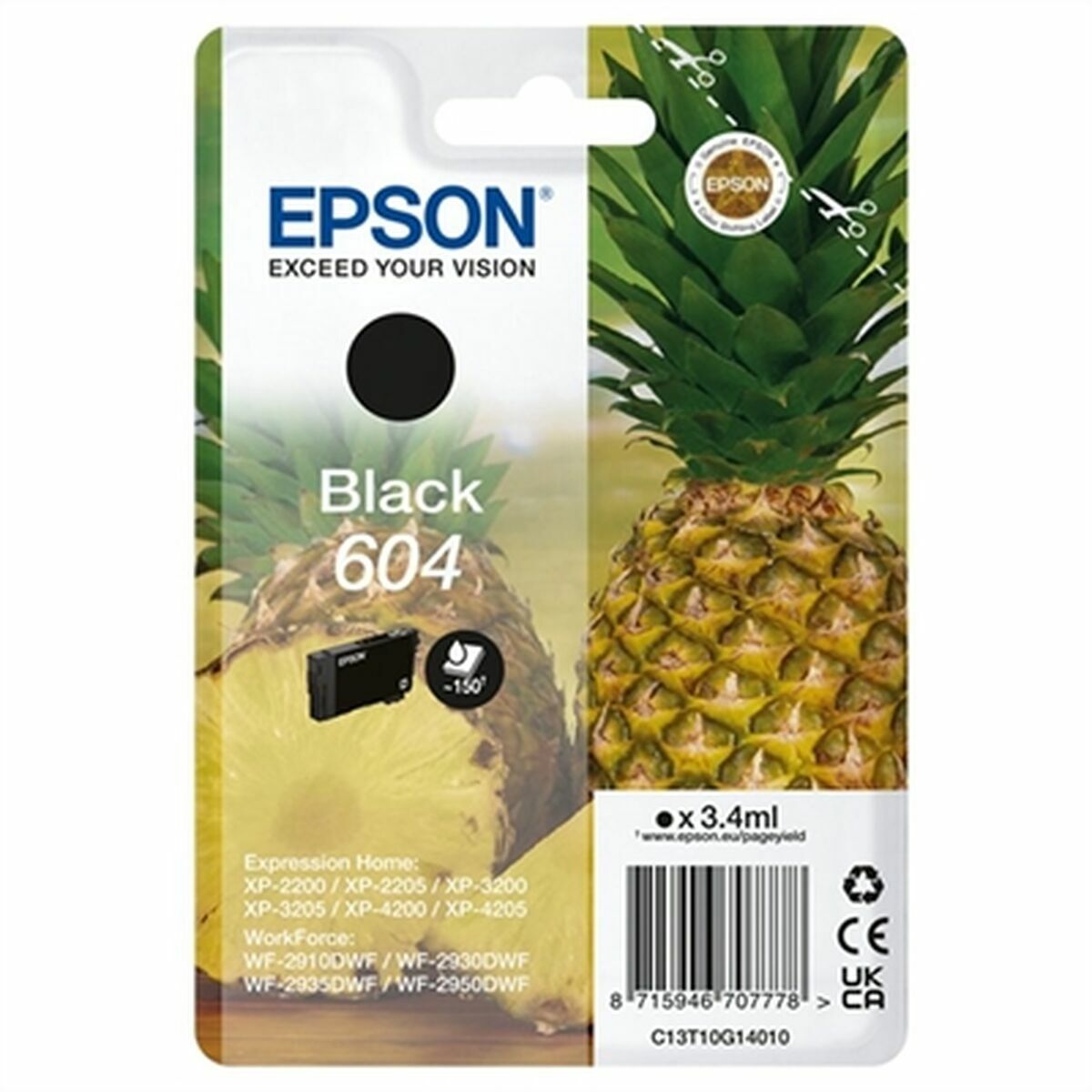 EPSON 4LB Singlepack Black 604 Ink