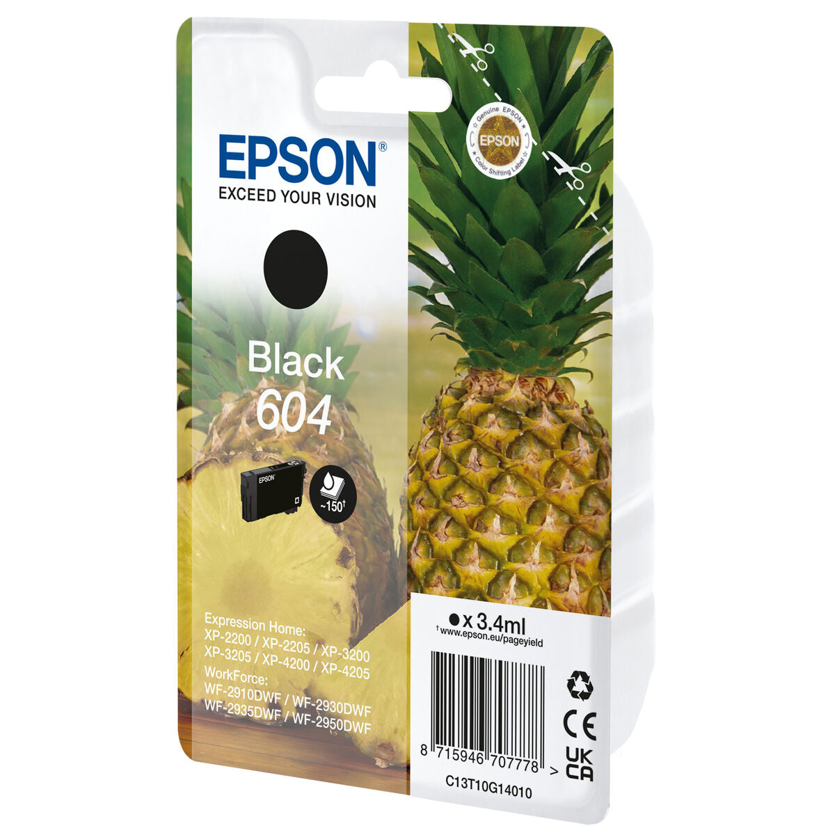 EPSON 4LB Singlepack Black 604 Ink w/s