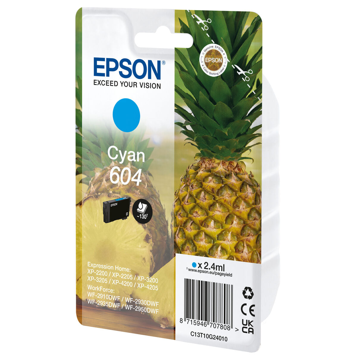 EPSON 4LB Singlepack Cyan 604 Ink w/s