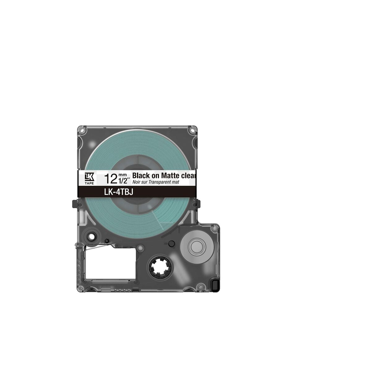 EPSON Matte Tape Clear/Black 12mm 8m LK-4TBJ