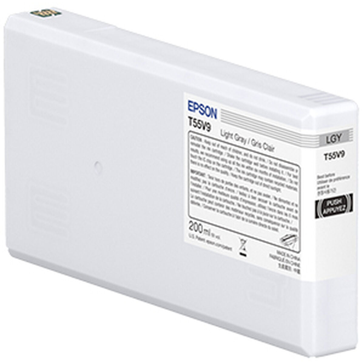 EPSON 1LB T55W9 Light Gray Ink Cartridge 200ml