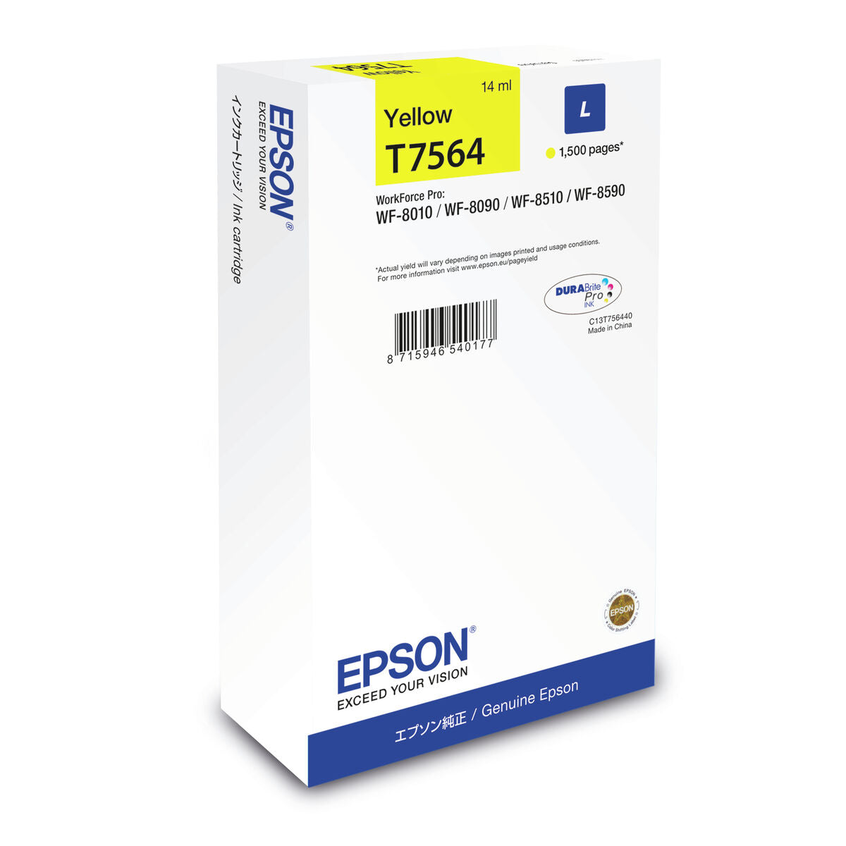 EPSON 1LB WF-8xxx Series Ink Cartridge L Yel