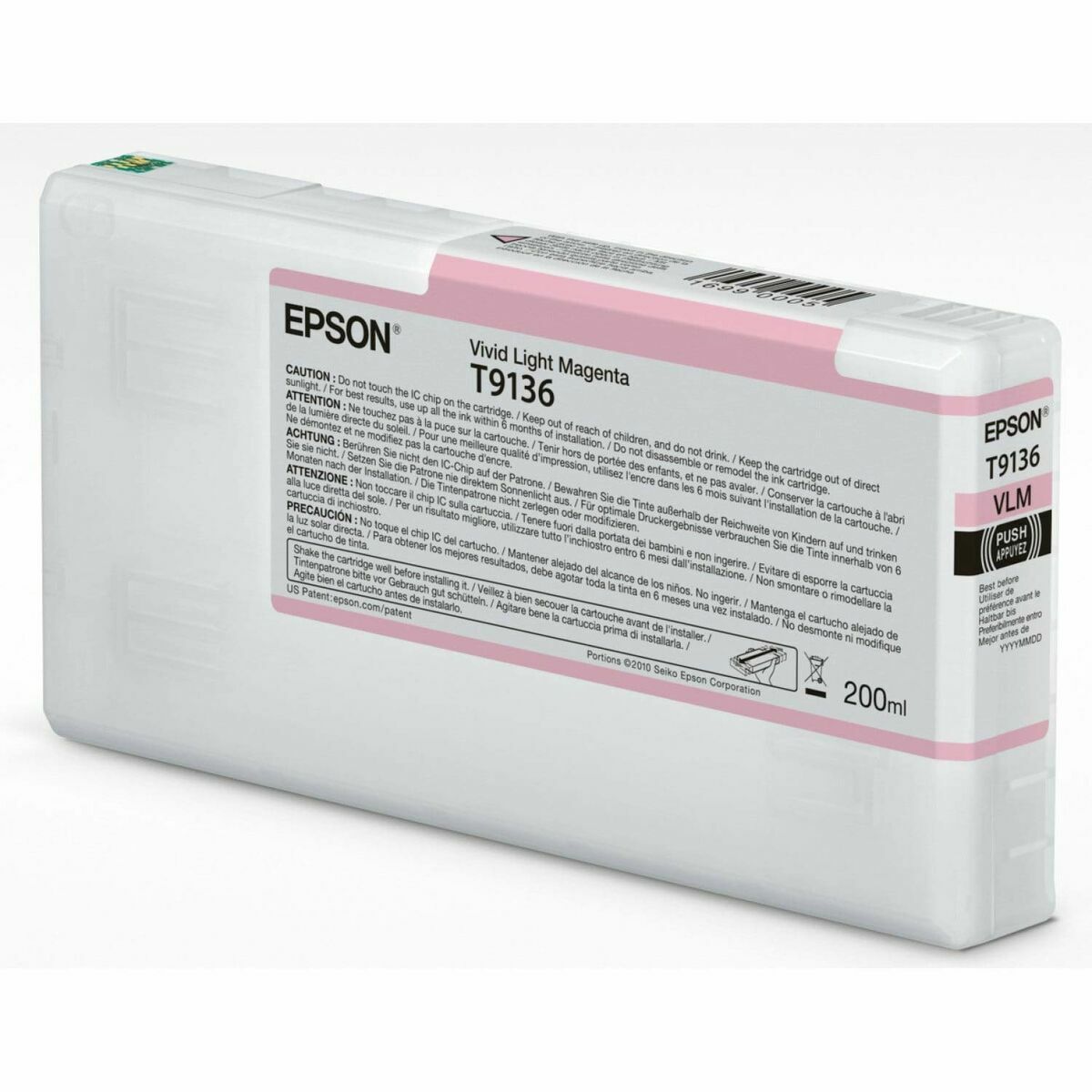 EPSON 5LB T9136 Vivid Light Magenta Ink Cartridge 200ml