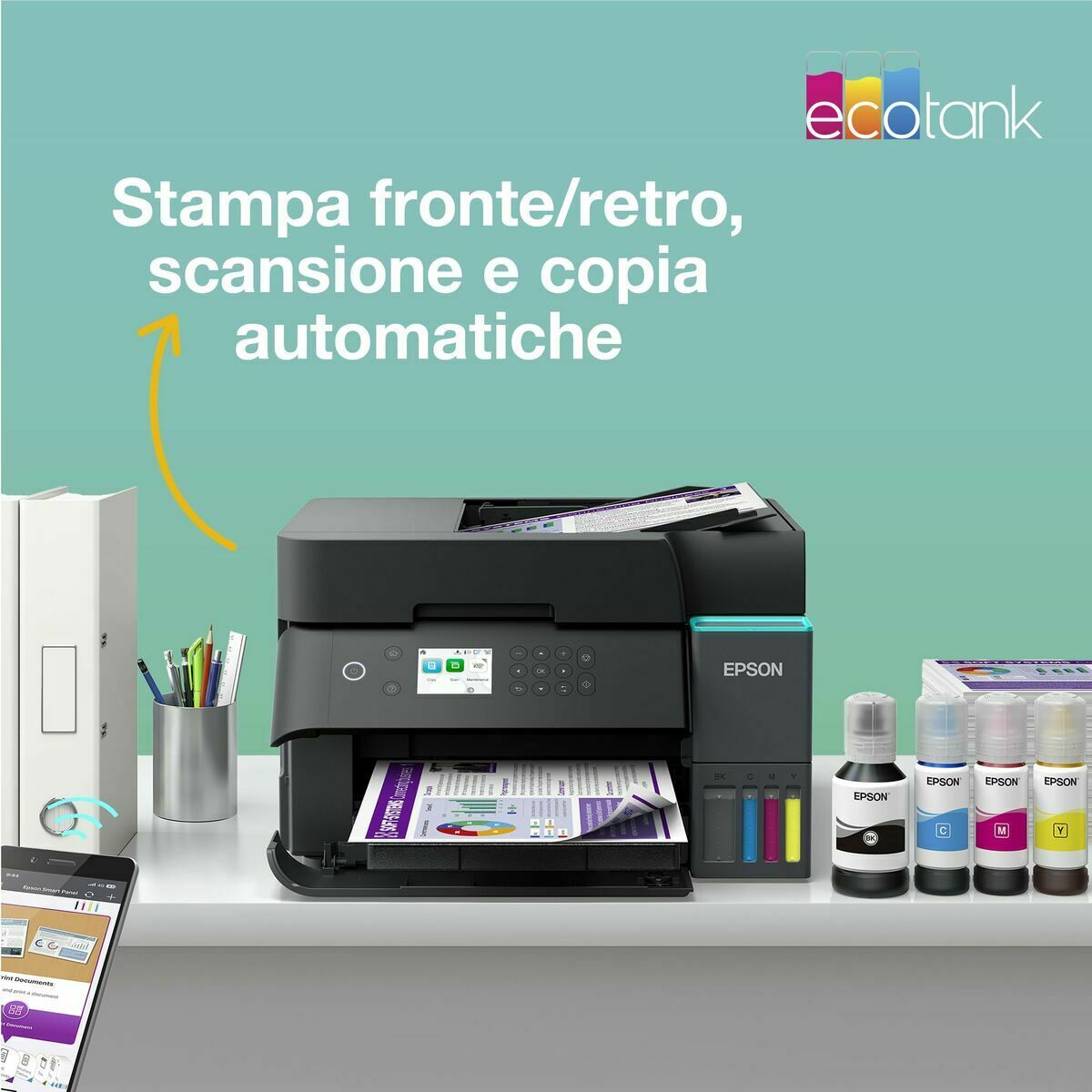 EPSON EcoTank ET-3950 Inkjet MFP A4 18ppm ISO USB WLAN Wi-Fi