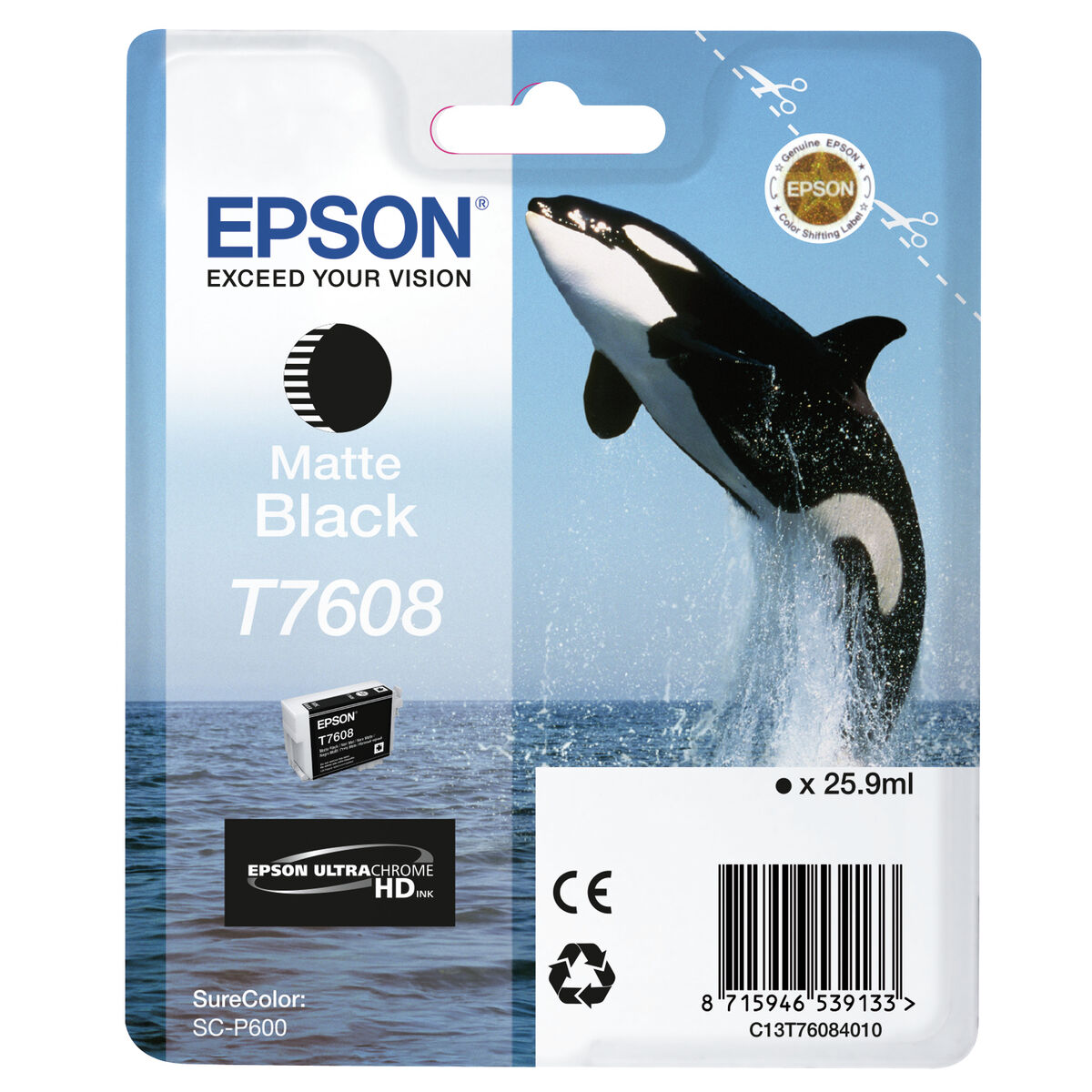 EPSON T7608 ink cartridge matte black high capacity 25 9ml 1082 pages 1-pack