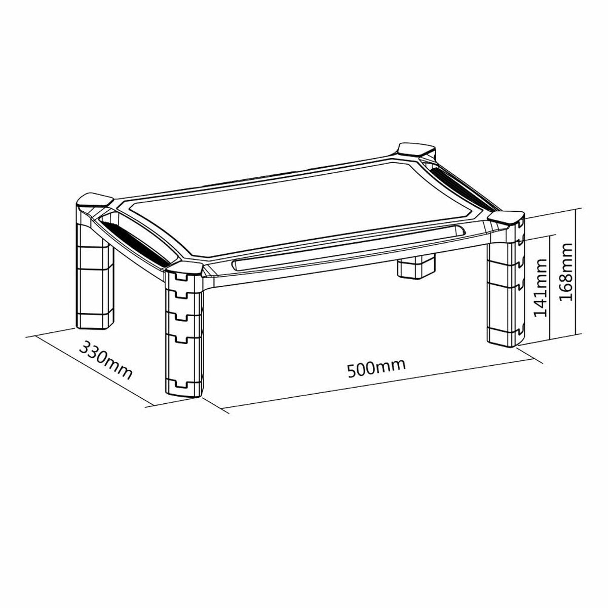 NEOMOUNTS NSMONITOR20 Réhausseur décran/ordinateur portable - ajustement en hauteur - universel