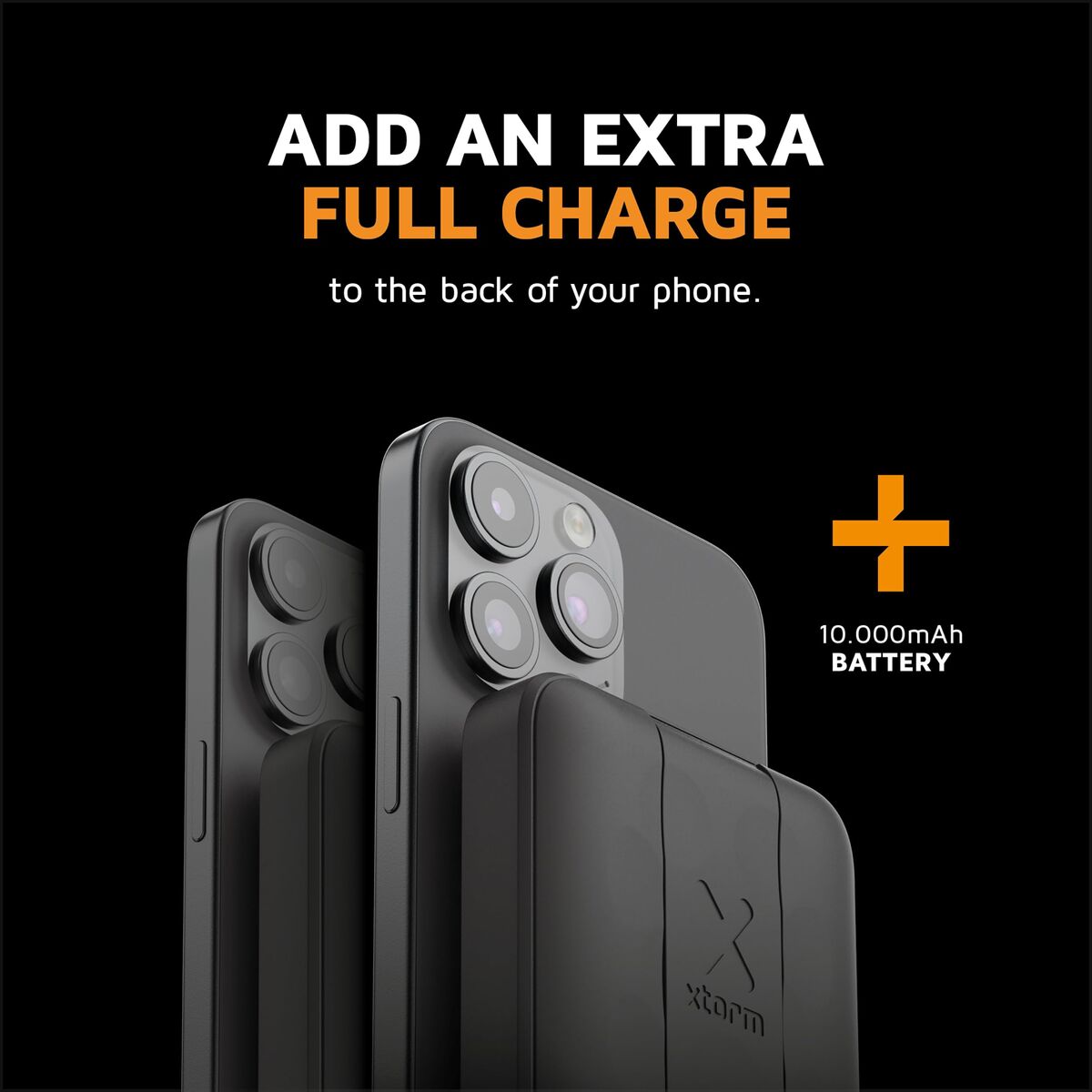 XTORM Batterie magnétique sans fil 10000 mAh noire