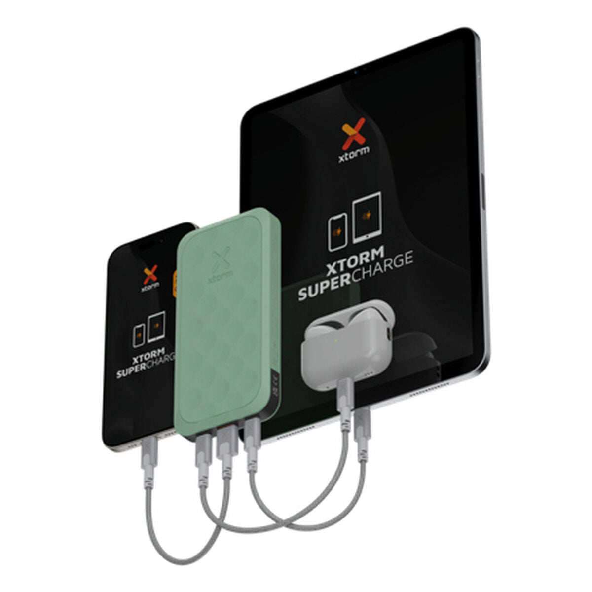 XTORM Batterie externe Fuel 20W 10000 mAh, vert sauge