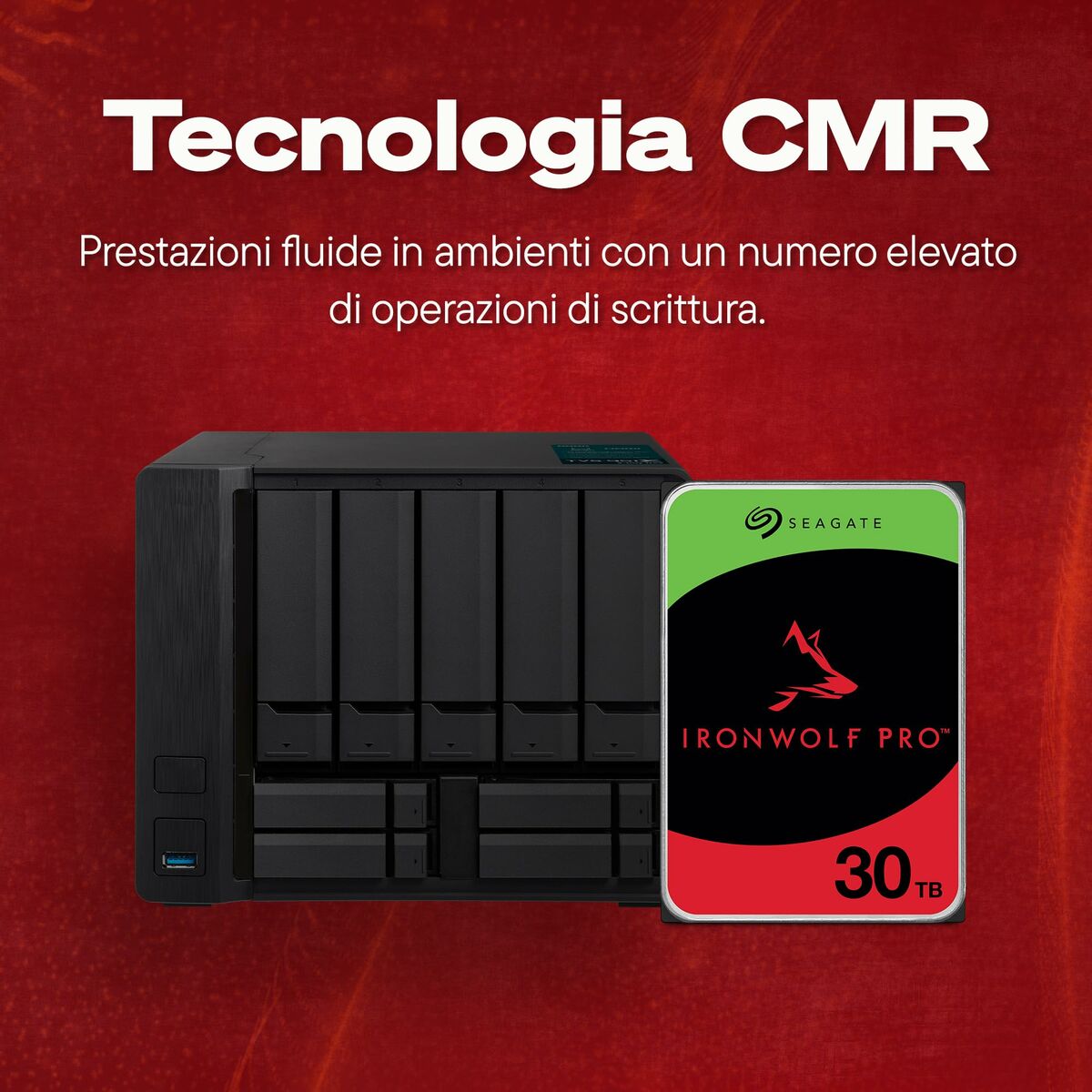 SEAGATE Ironwolf PRO Enterprise 30To 7200 tr/min 6 Gbit/s SATA 256 Mo de cache 8.9 cm 3.5 pouces 24h/24 et 7j/7 pour systèmes NAS