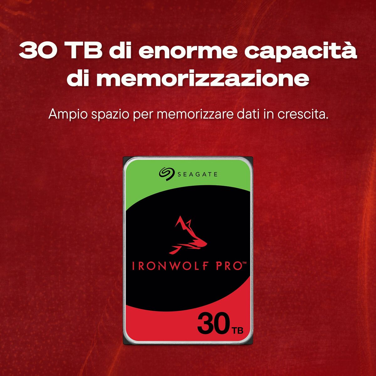 SEAGATE Ironwolf PRO Enterprise 30To 7200 tr/min 6 Gbit/s SATA 256 Mo de cache 8.9 cm 3.5 pouces 24h/24 et 7j/7 pour systèmes NAS