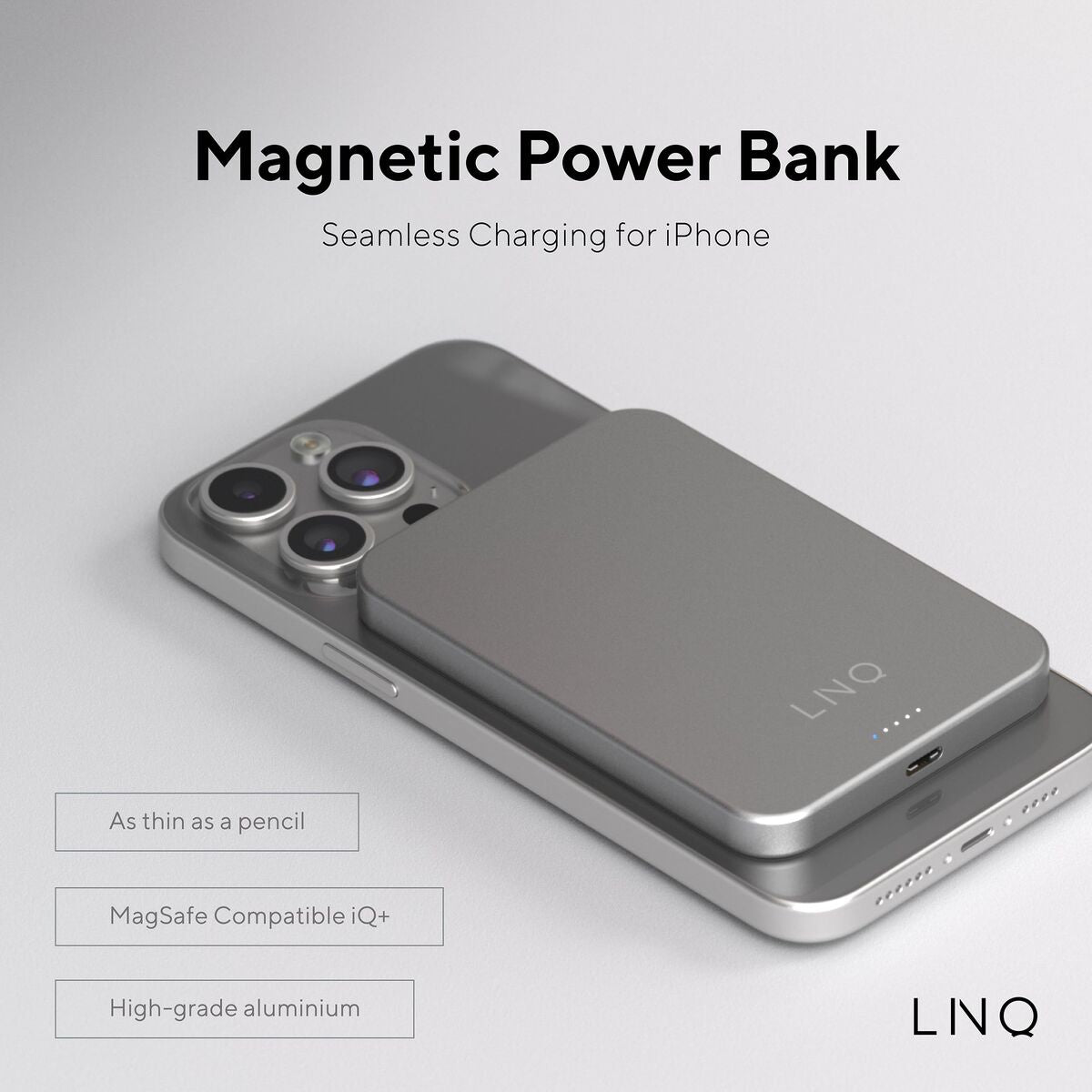 LINQ Powerbank magnétique LQWP052 5000 mAh
