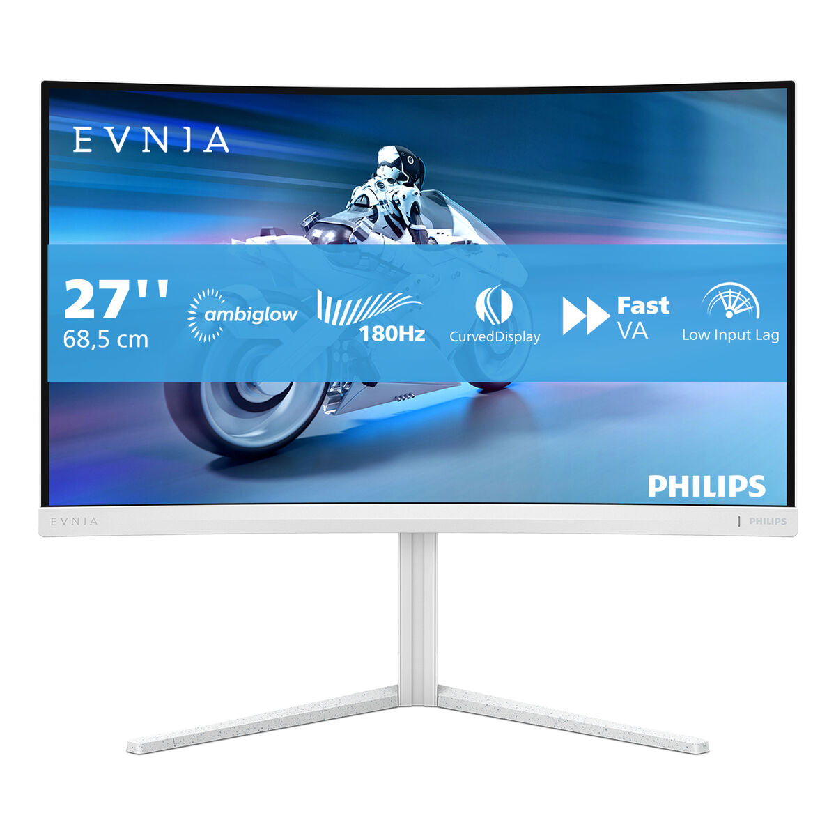 PHILIPS 27M2C5201L/00 27p Curved Gaming Monitor 1920x1080 180Hz 1ms 2xHDMI DP white
