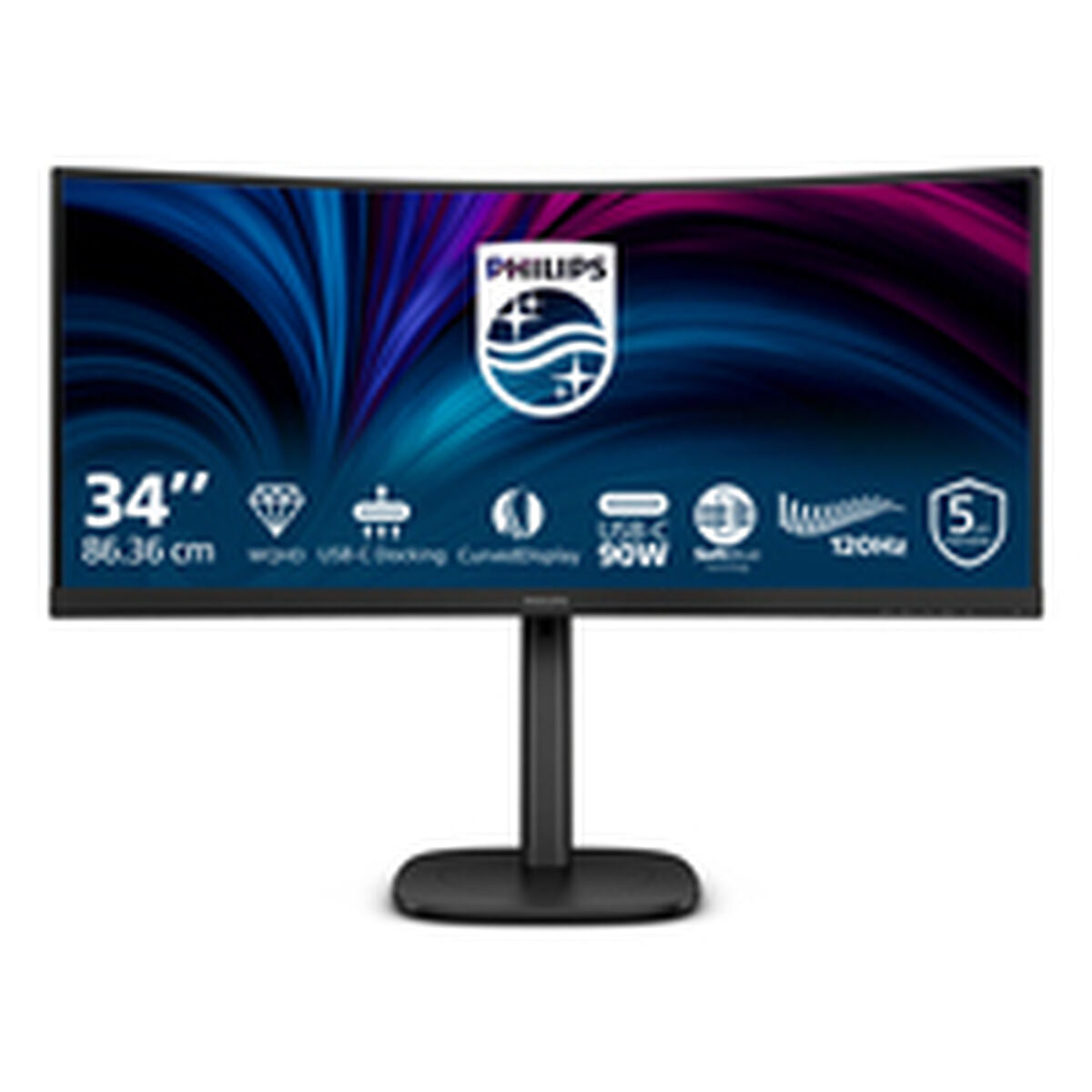 PHILIPS 34B2U3600C/00 34inch Curved Monitor 3440x1440 HDMI DP RJ-45 USB USB-C DOCK 90W