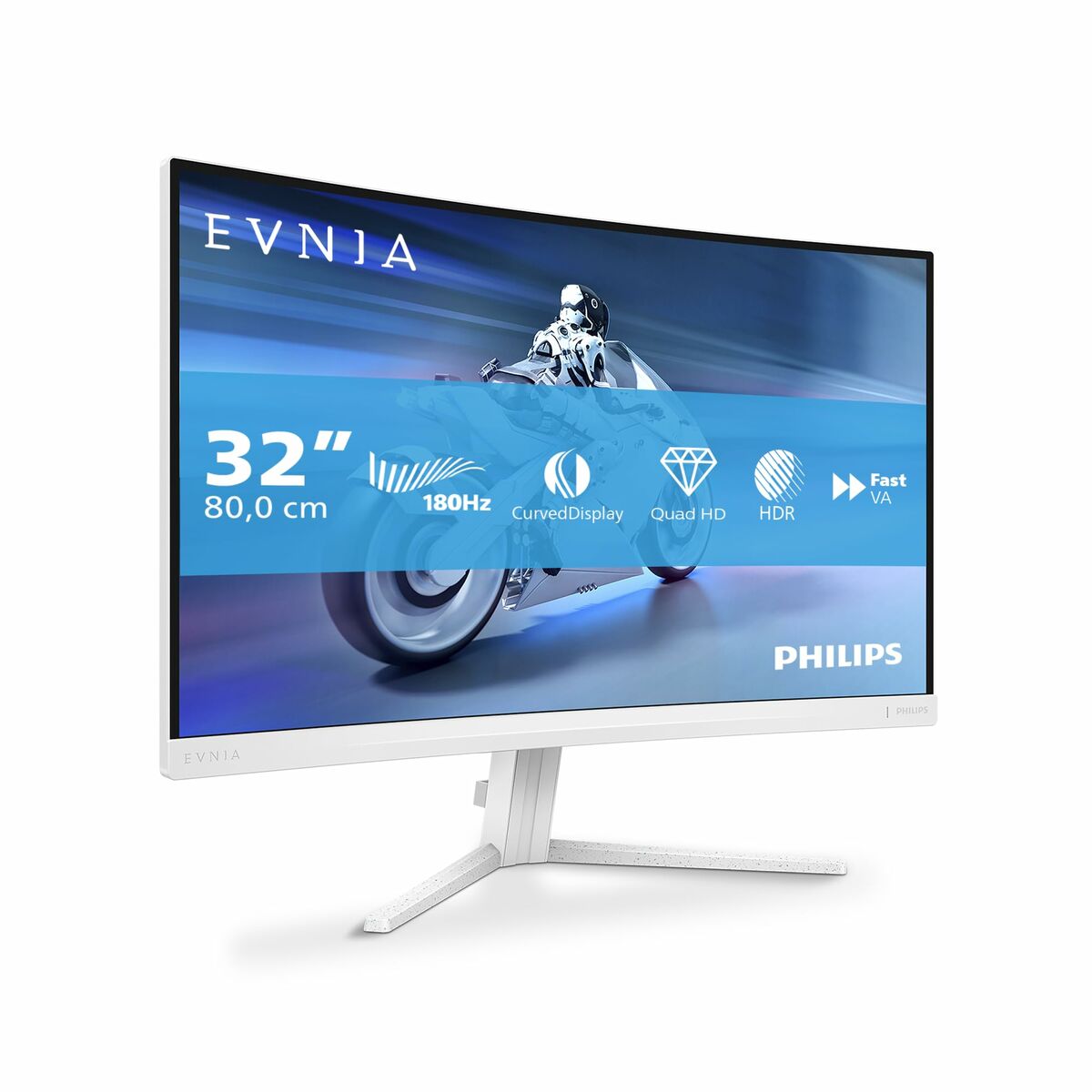 PHILIPS 31.5p 2560x1440 VA Curved 1500R 130mm EVNIA 5000 Ambiglow Curved QHD 2K 180Hz Fast VA 1ms GtG HDR10