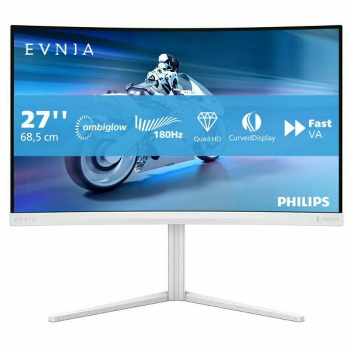 PHILIPS 27M2C5501/00 27p Curved Gaming Monitor 2560x1440 180Hz 1ms 2xHDMI DP white