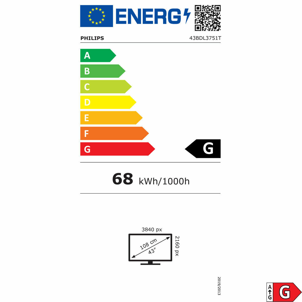43BDL3751T/00 43" UHD - 400Cd/m2