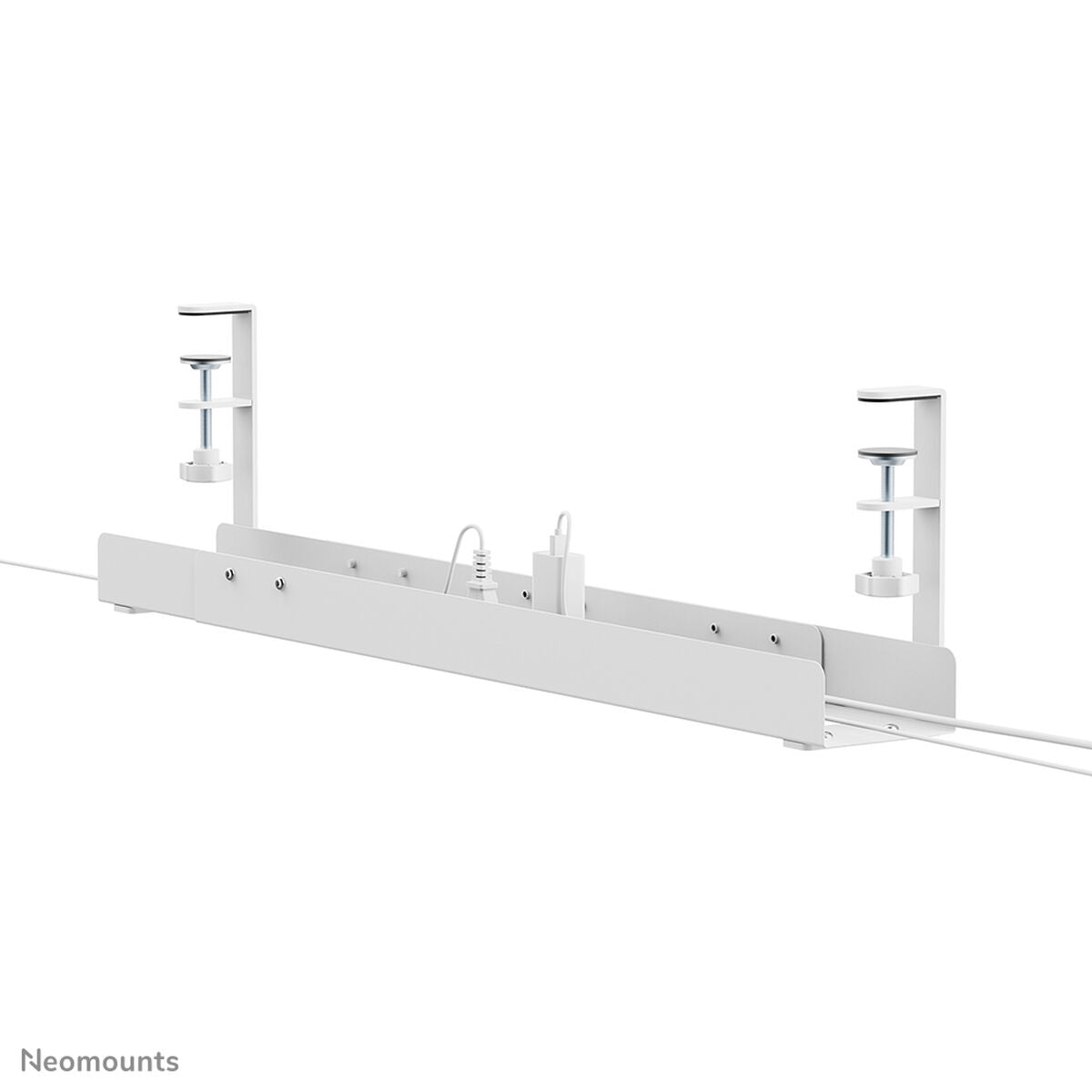 NEOMOUNTS Cable Management Tray max 5kg. clamp-on design universal white