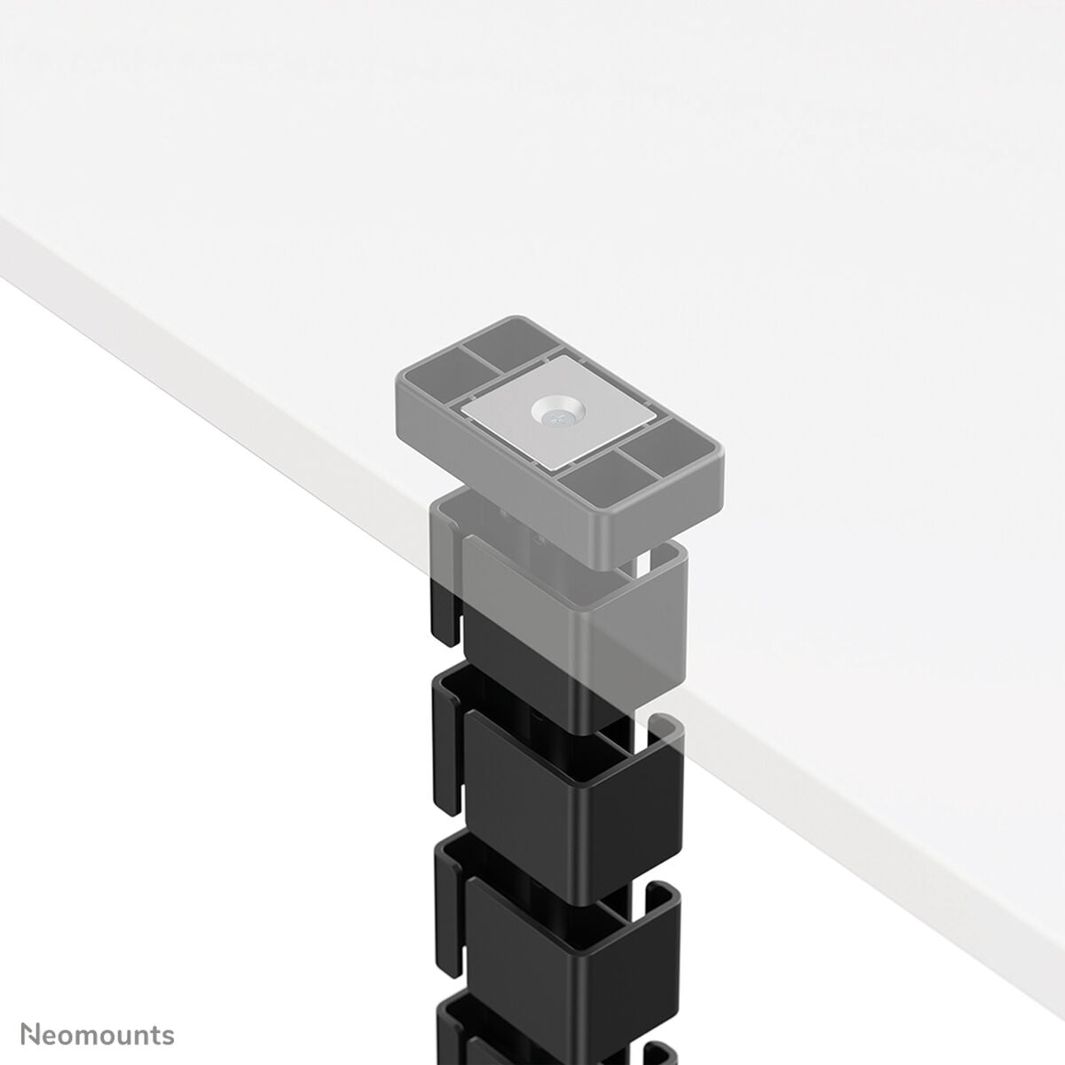 NEOMOUNTS Cable Spine Organizer for sit/stand desk frames magnet mounted black
