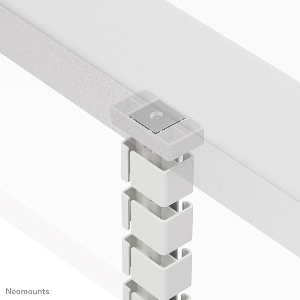 NEOMOUNTS Cable Spine Organizer for sit/stand desk frames magnet mounted white