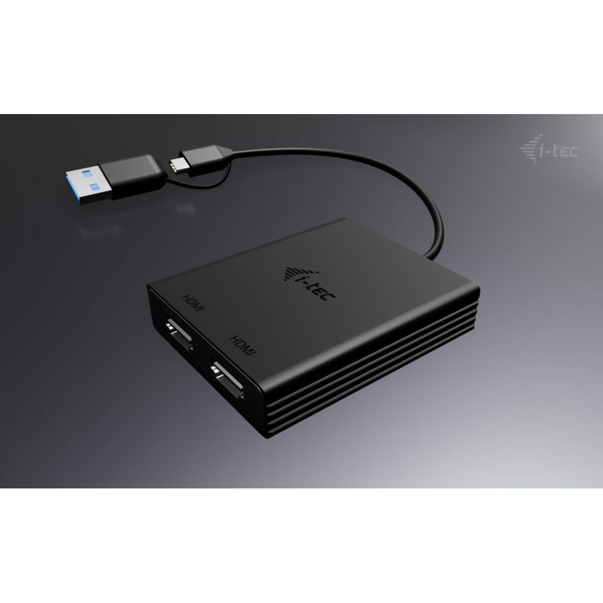 I-TEC USB-A/USB-C Dual 4K DP Video Adapter 2x 4K DP Display Adapter with DisplayLink Chip 6950