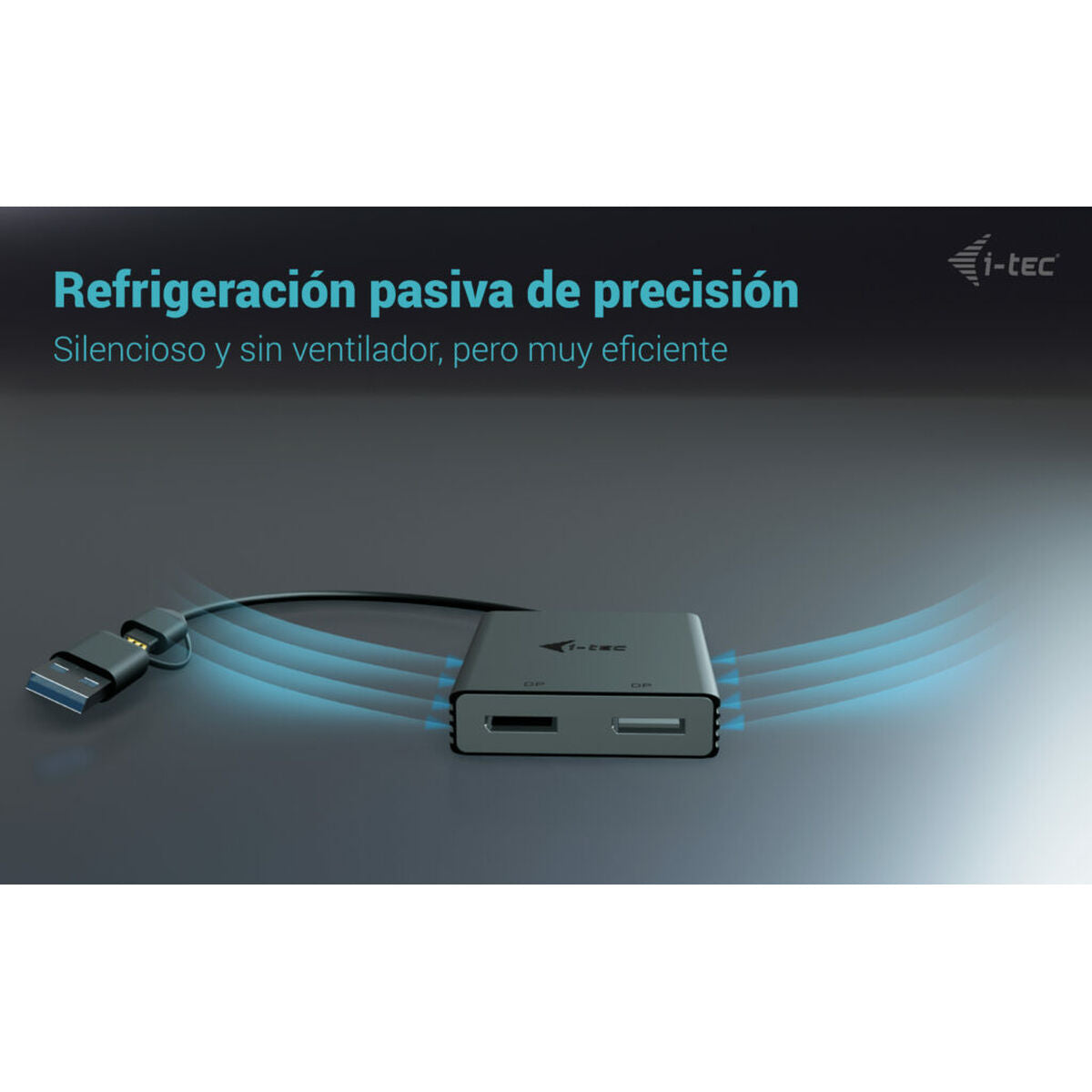 I-TEC USB-A/USB-C Dual 4K DP Video Adapter 2x 4K DP Display Adapter with DisplayLink Chip 6950