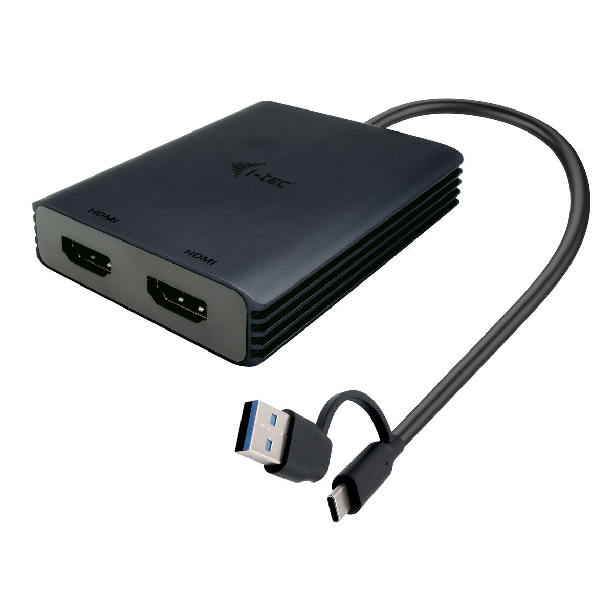 I-TEC USB-A/USB-C Dual 4K HDMI Video Adapter 2x 4K HDMI Display Adapter with DisplayLink Chip 6950