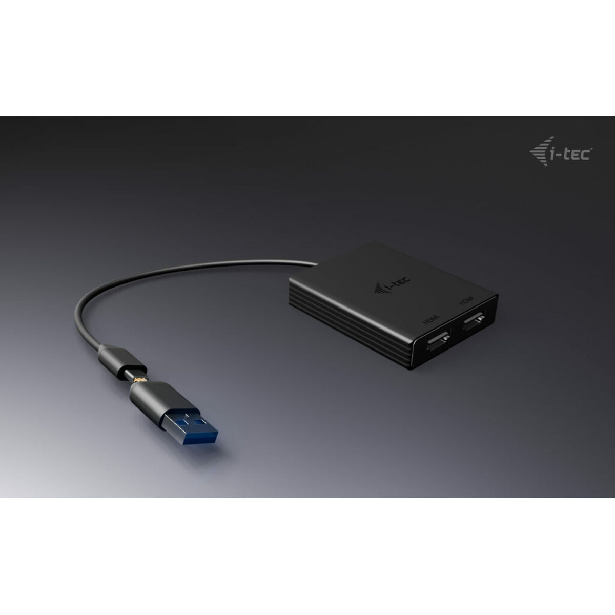 I-TEC USB-A/USB-C Dual 4K HDMI Video Adapter 2x 4K HDMI Display Adapter with DisplayLink Chip 6950