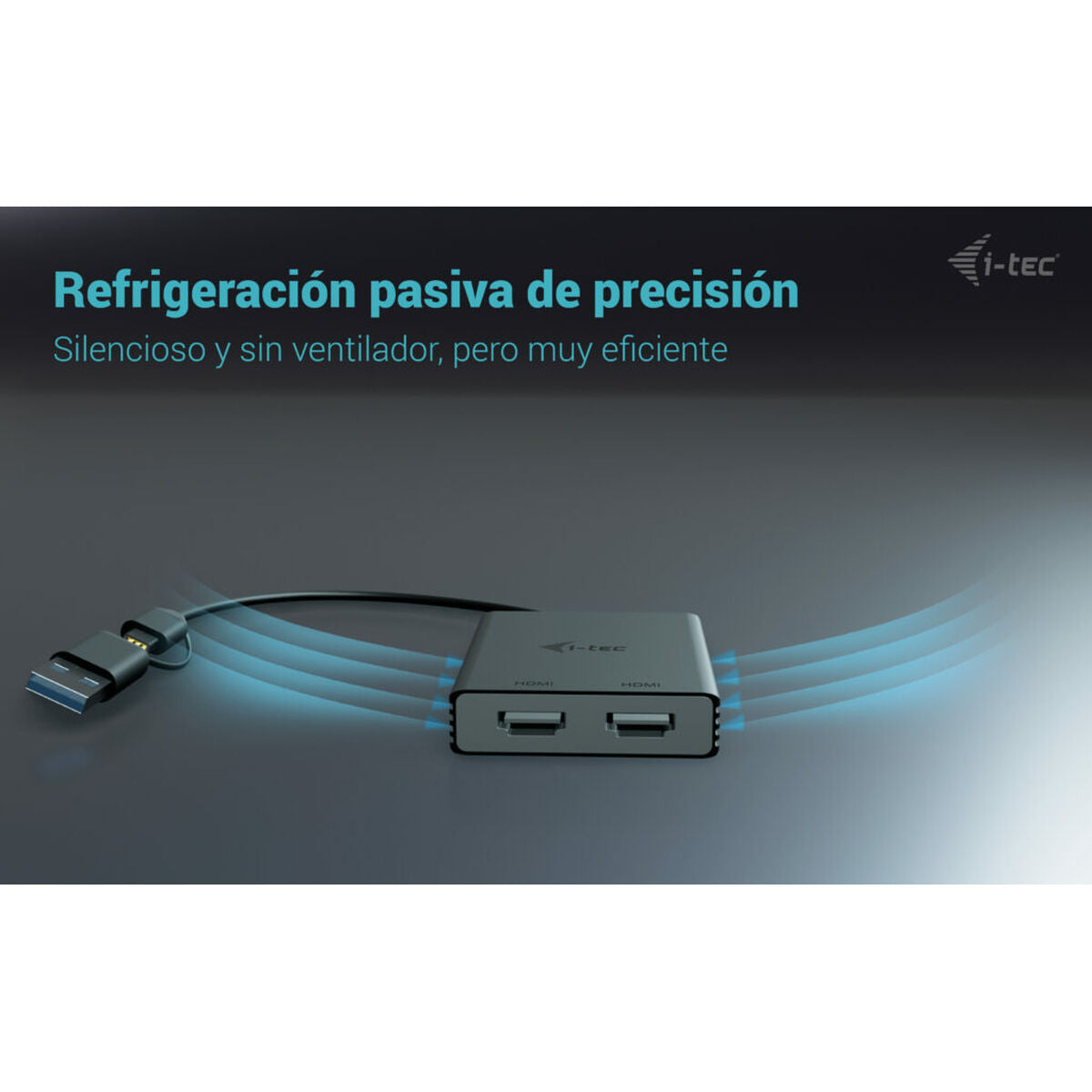 I-TEC USB-A/USB-C Dual 4K HDMI Video Adapter 2x 4K HDMI Display Adapter with DisplayLink Chip 6950