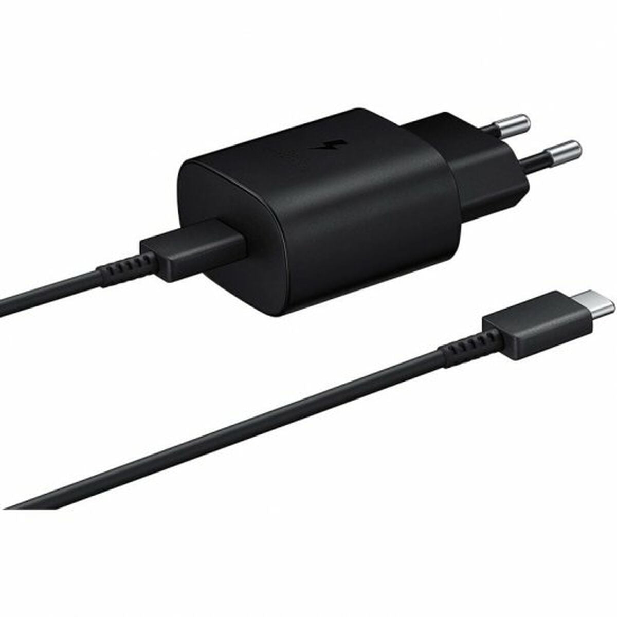 Samsung EP-TA800XBEGWW - Chargeur Secteur, Adaptateur USB Type C Fast Charge 25W & Câble USB Type C - Noir (Emballage Original)