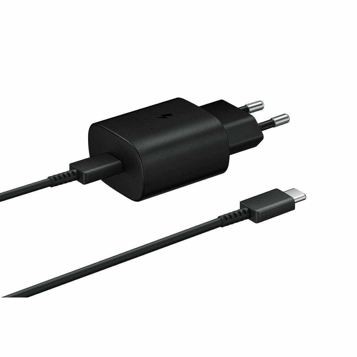Samsung EP-TA800XBEGWW - Chargeur Secteur, Adaptateur USB Type C Fast Charge 25W & Câble USB Type C - Noir (Emballage Original)
