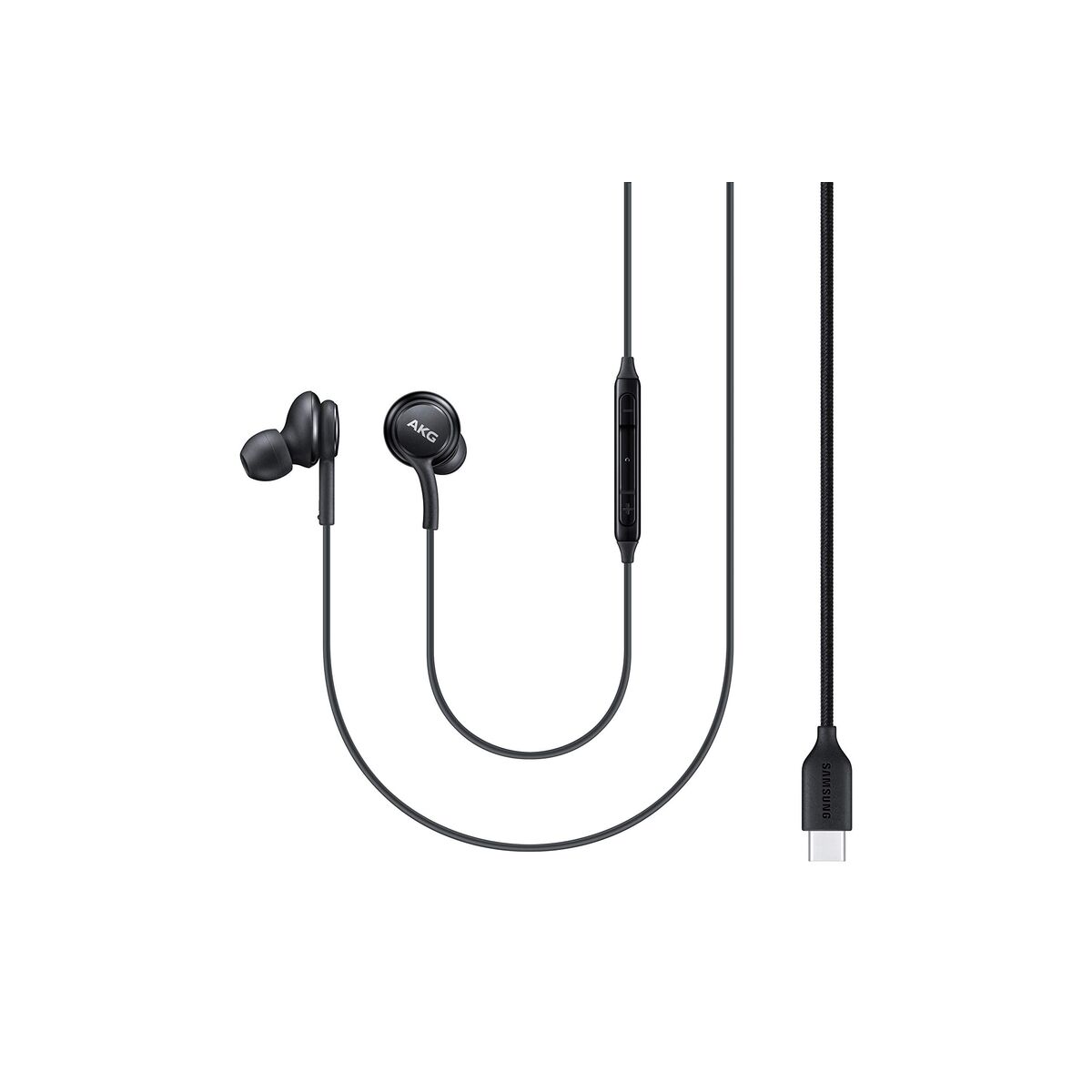 Samsung EO-IC100BBEGEU - Écouteur AKG Intra Auriculaire - Connecteur Type C, Noir, Télécommande (Emballage Original)