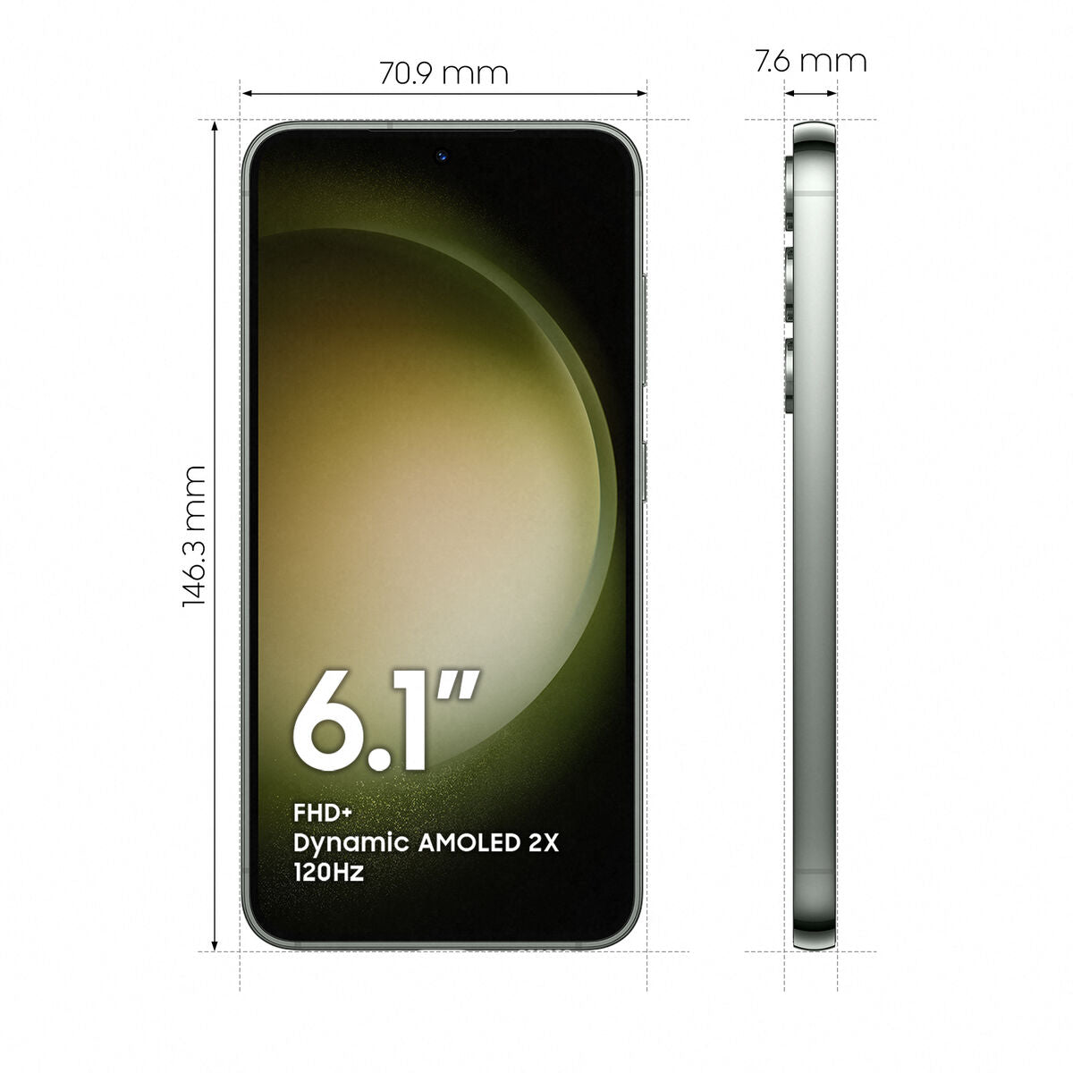 Samsung S911B/DS Galaxy S23 5G (Double Sim - 6.1", 256 Go, 8 Go RAM) Vert