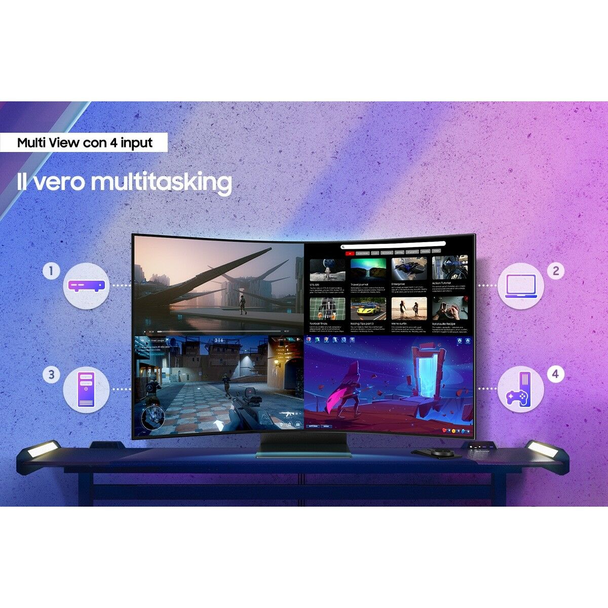 SAMSUNG LS55CG970NUXEN 55p UHD VA Odyssey Ark G97NB 165Hz 1ms SMART HDMI