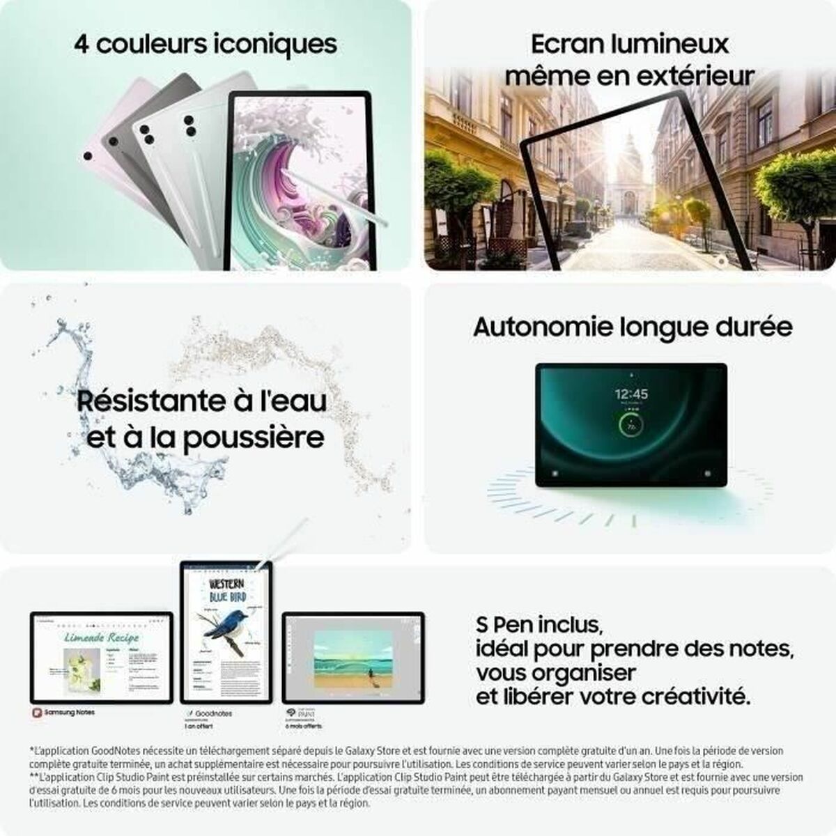 Samsung Tab S9 FE+Wifi 128GB Green