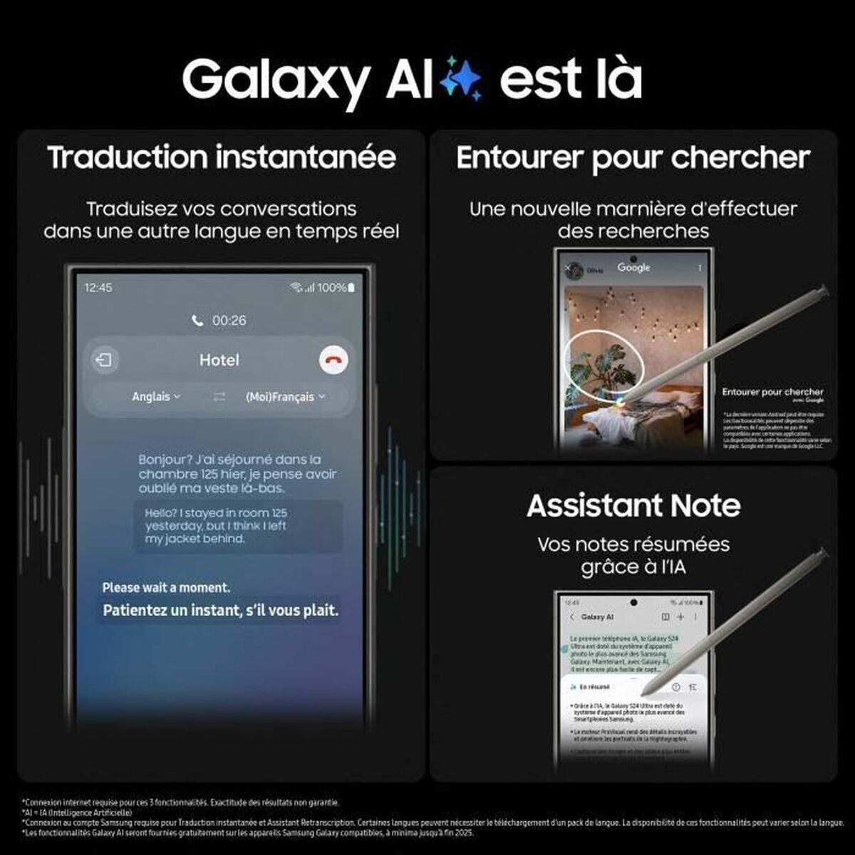 Samsung S928 Galaxy S24 Ultra (6.8", 256 Go, 12 Go RAM) Gris