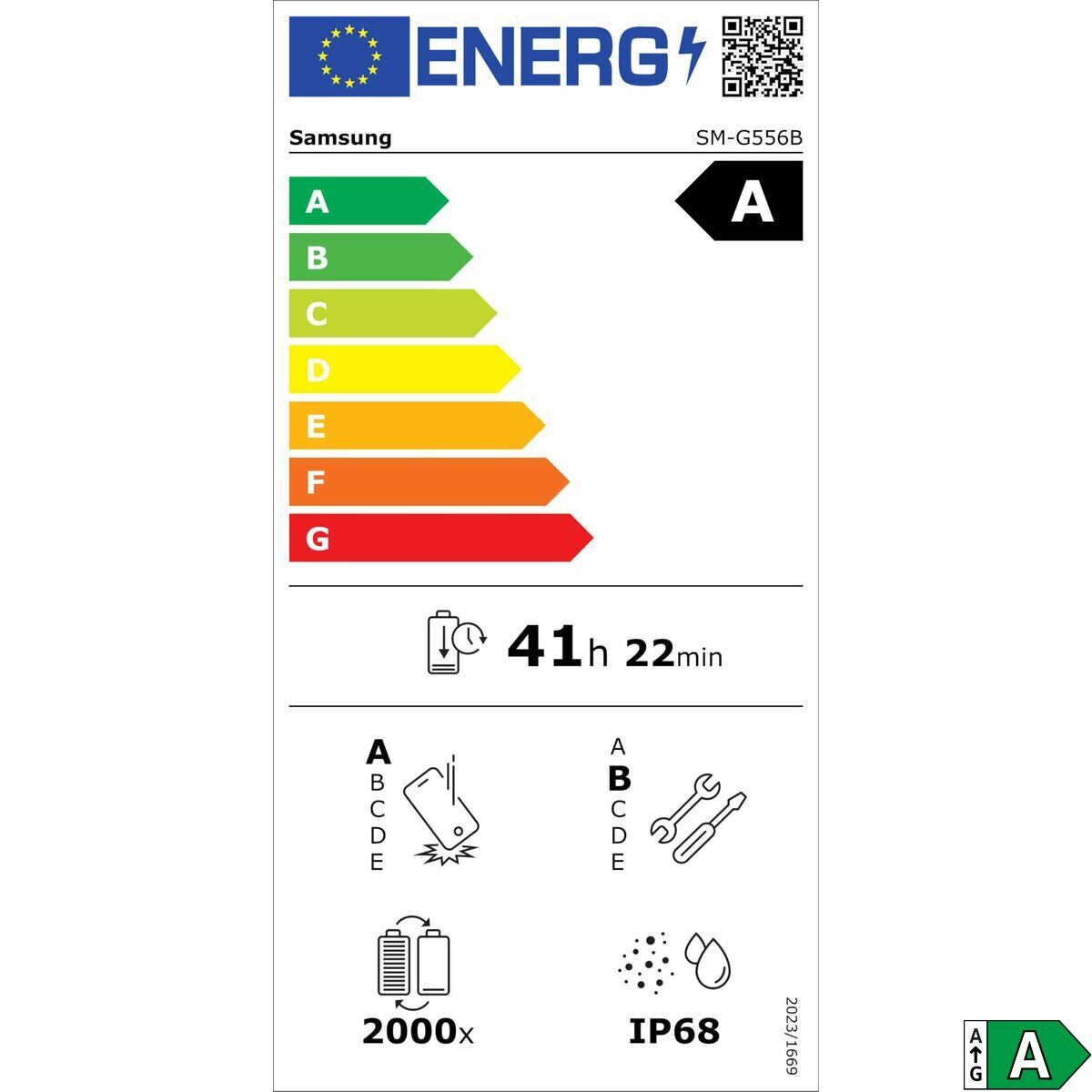 Samsung G556B Galaxy Xcover 7 5G (Double Sim - 6.6'' - 128 Go, 6 Go RAM) Noir
