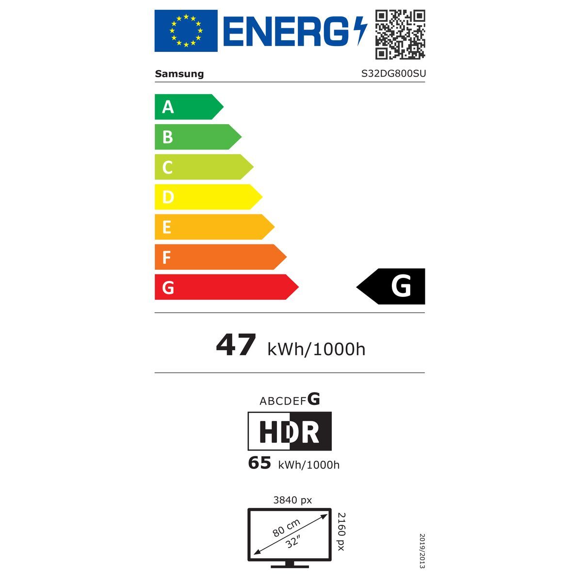 "Samsung G80SD écran plat de PC 81,3 cm (32"") 3840 x 2160 pixels 4K Ultra HD OLED Argent"