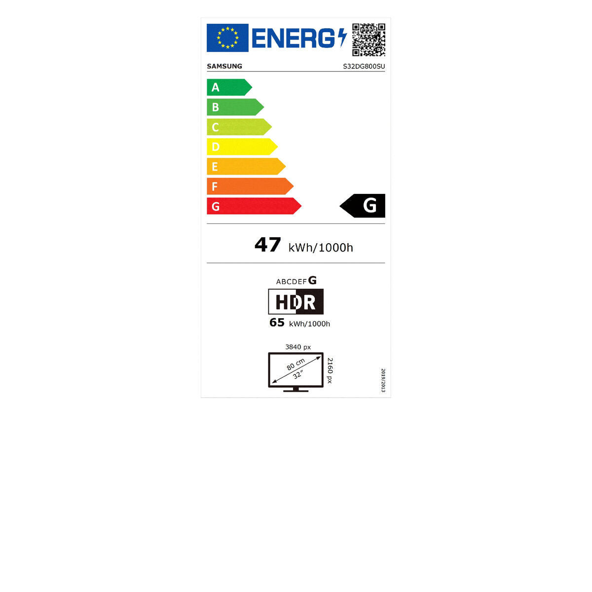 "Samsung G80SD écran plat de PC 81,3 cm (32"") 3840 x 2160 pixels 4K Ultra HD OLED Argent"