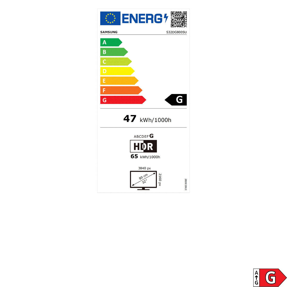 "Samsung G80SD écran plat de PC 81,3 cm (32"") 3840 x 2160 pixels 4K Ultra HD OLED Argent"