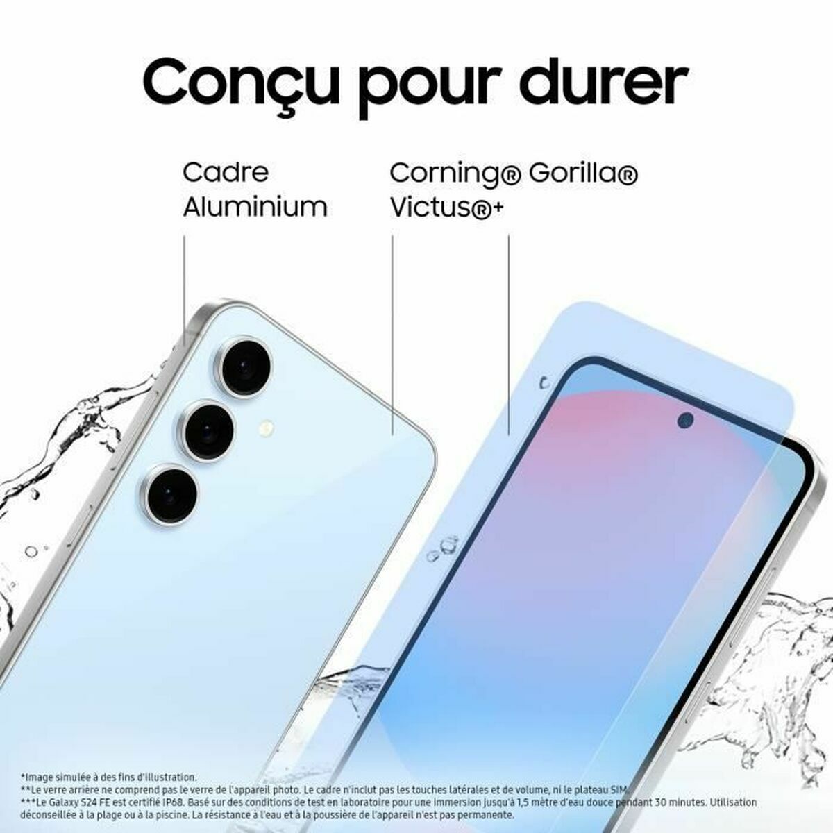 Samsung S721 Galaxy S24 FE 5G (6.7", 128 Go, 8 Go RAM) Vert d'eau