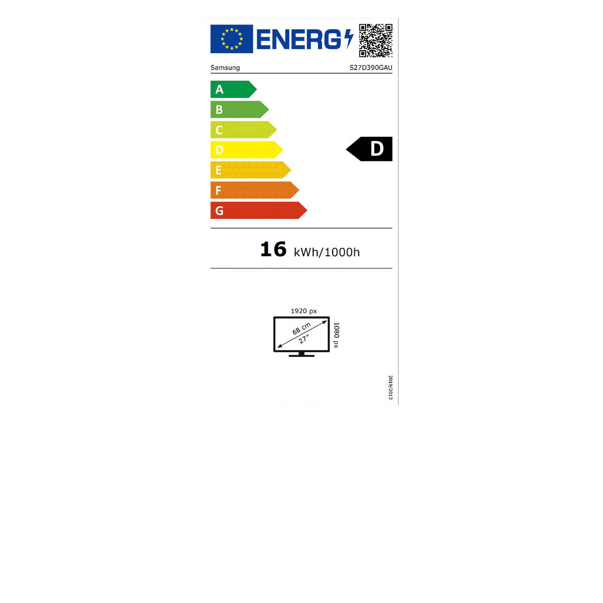 SAMSUNG LS27D390GAUXEN écran LED - incurvé - 27p- 1920 x 1080 Full HD (1080p) 100 Hz - VA - 250 cd/m2 - 4000:1 - 4 ms - HDMI VGA