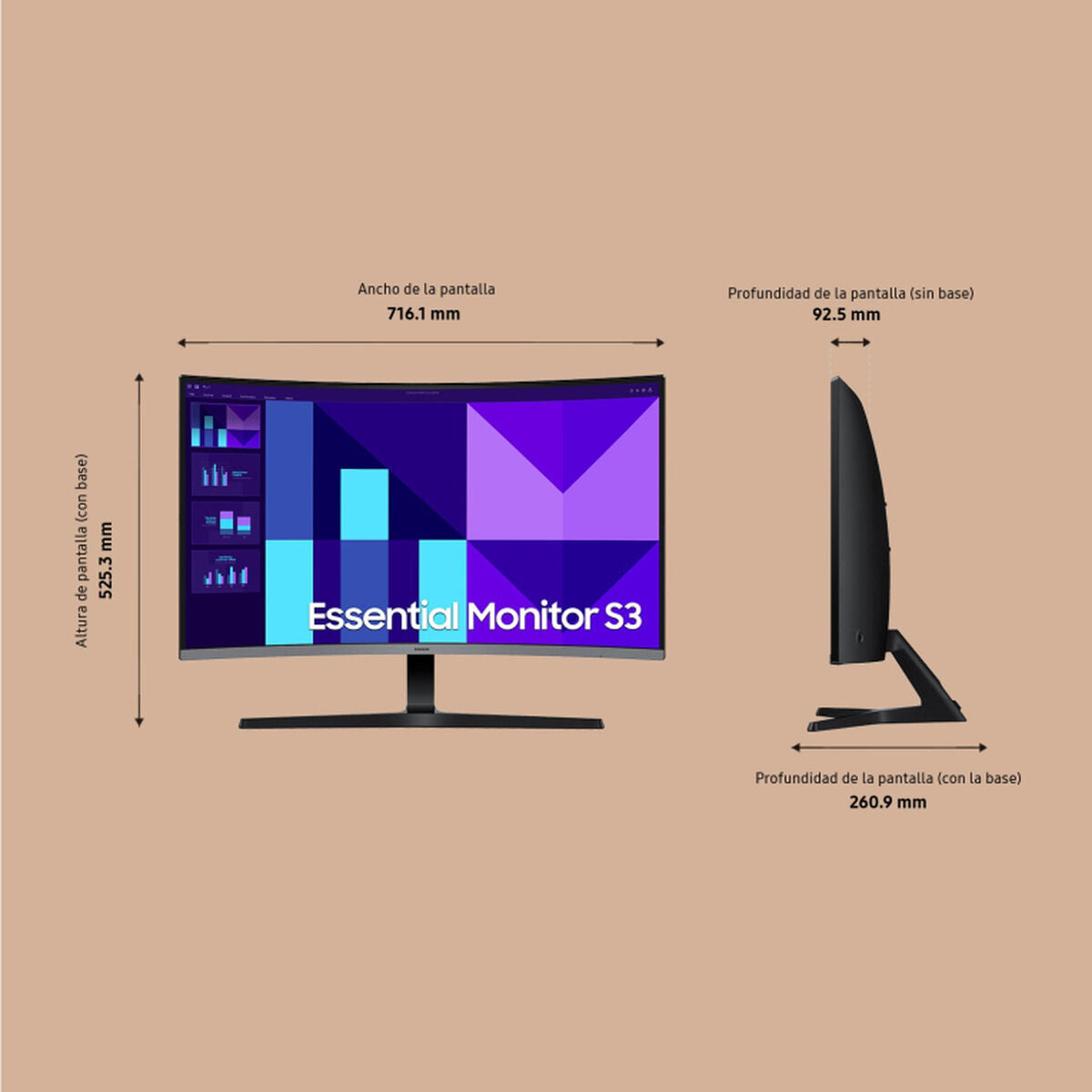 SAMSUNG S32D392G Curved 32p FHD 100Hz VA 4ms GTG 250cd/m2 3000:1 HDMI