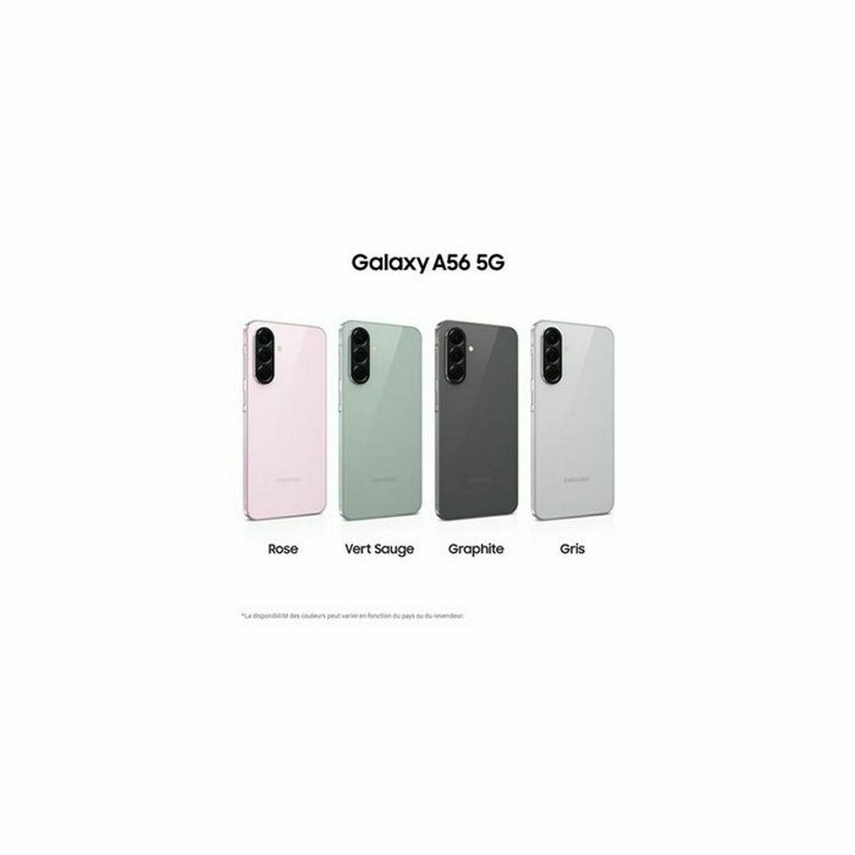 "Samsung Galaxy A56 17 cm (6.7"") Double SIM Android 15 5G USB Type-C 8 Go 128 Go 5000 mAh Gris clair"