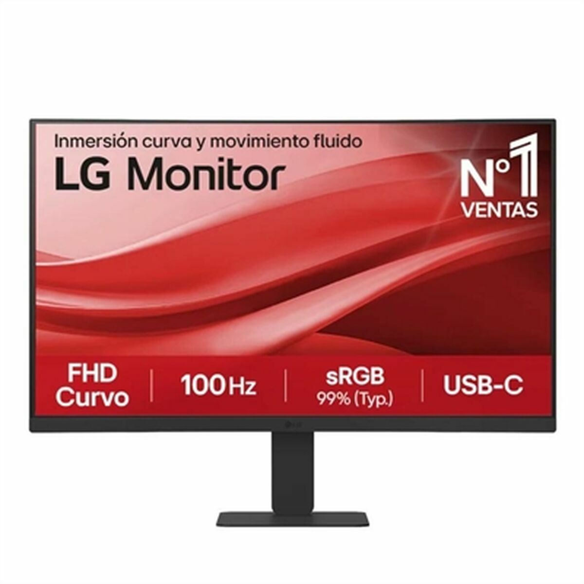 LG - Ecran LCD incurve - 24p 1920x1080 FHD 100 Hz - VA - 5 ms - Inclinable - Garantie 3 ans