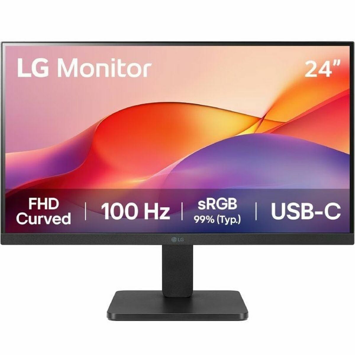 LG - Ecran LCD incurve - 24p 1920x1080 FHD 100 Hz - VA - 5 ms - Inclinable - Garantie 3 ans