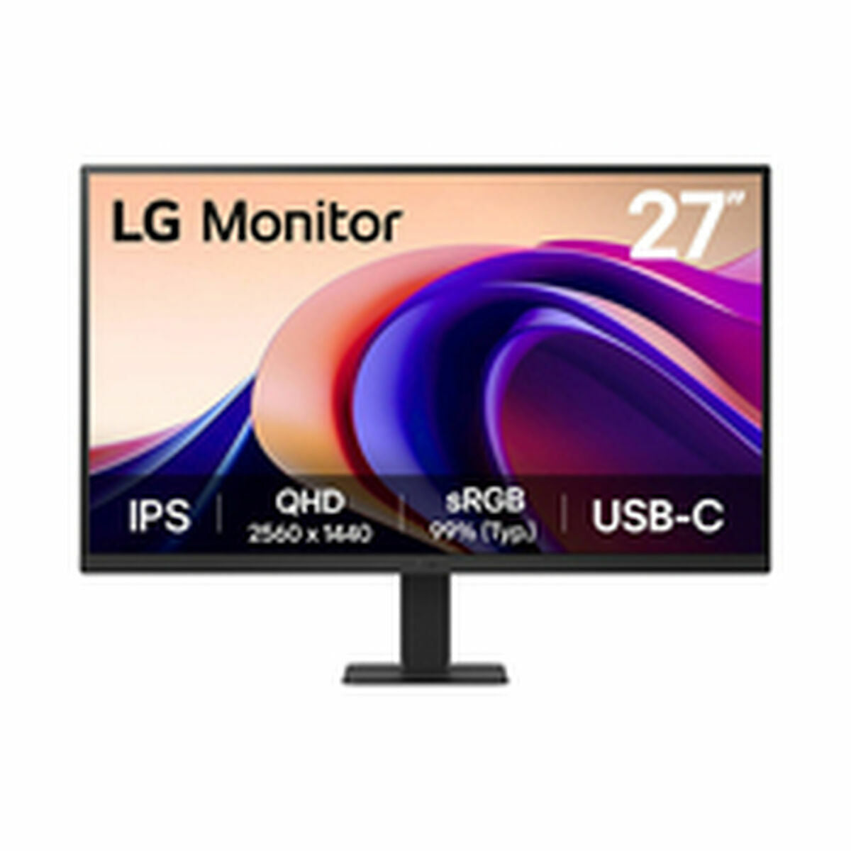 LG 27U631A-B - Écran LED - 27p - 2560 x 1440 QHD 100 Hz - IPS - 250 cd/m² - 1000:1 - HDR10 - 5 ms - HDMI, USB-C - noir