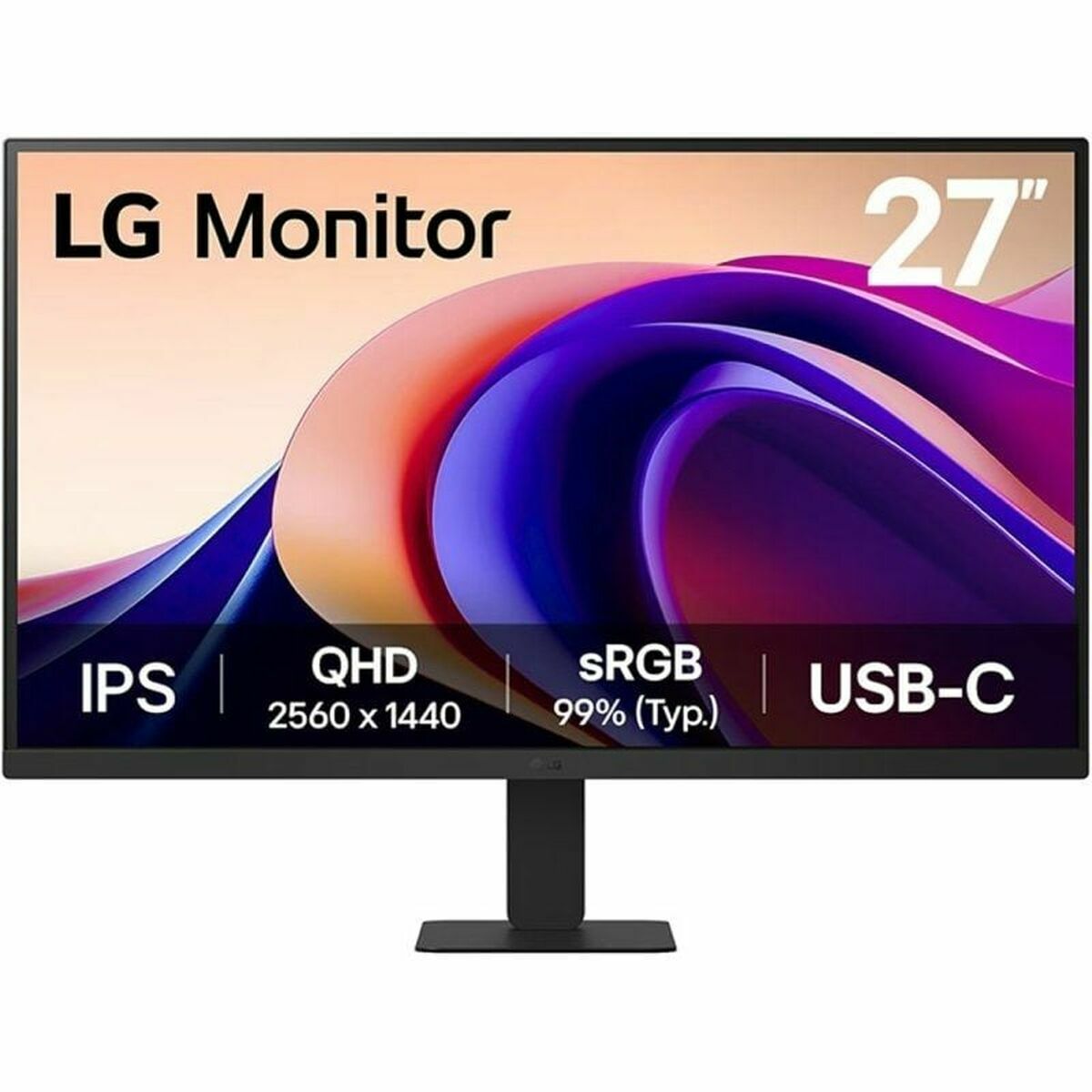 LG 27U631A-B - Écran LED - 27p - 2560 x 1440 QHD 100 Hz - IPS - 250 cd/m² - 1000:1 - HDR10 - 5 ms - HDMI, USB-C - noir