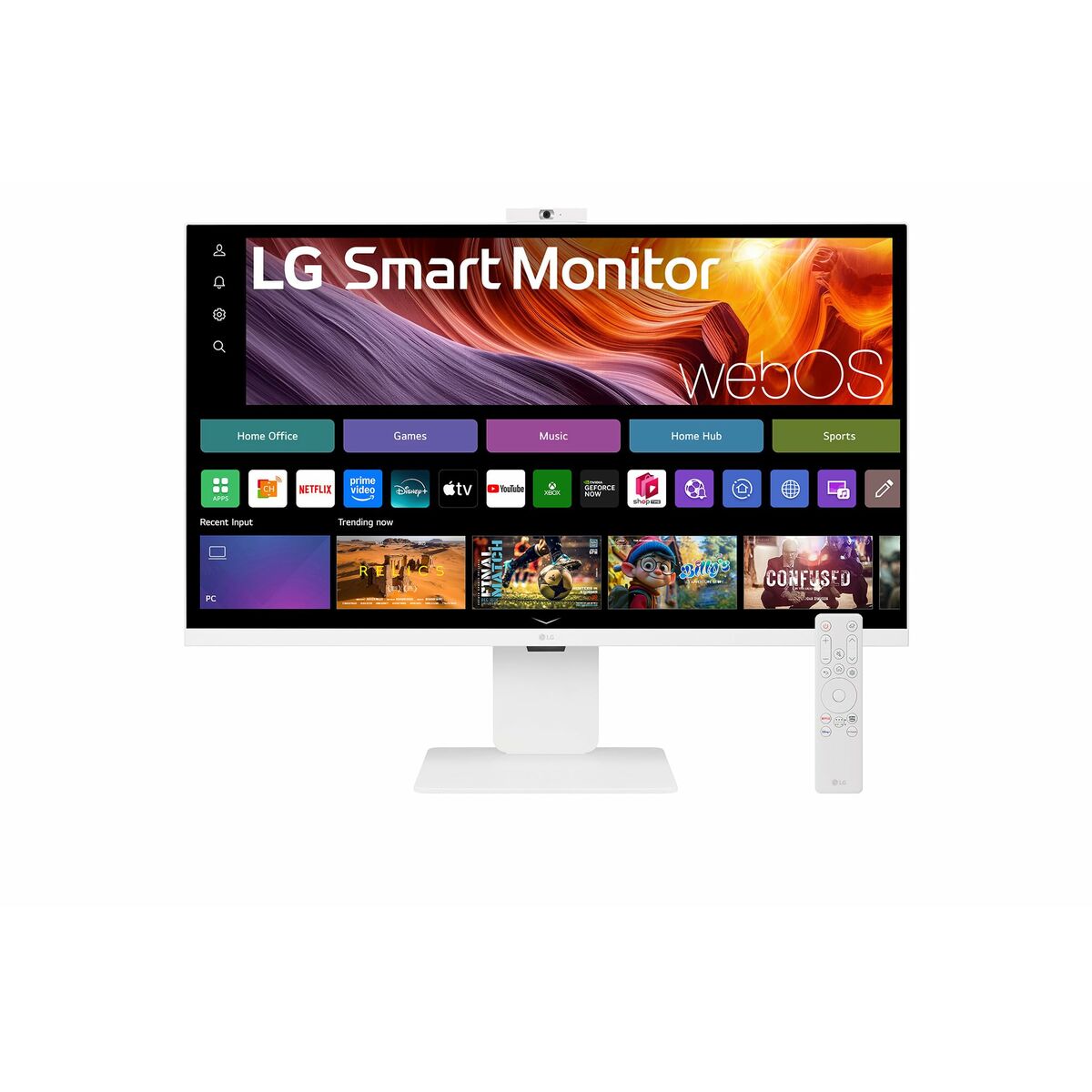 LG 32U850SA-W 31.5p Smart Monitor UHD IPS WebOS 60Hz 5ms 400cd/m2 HDMIx2 USB C PD 90W HUB USB Camera Pivot