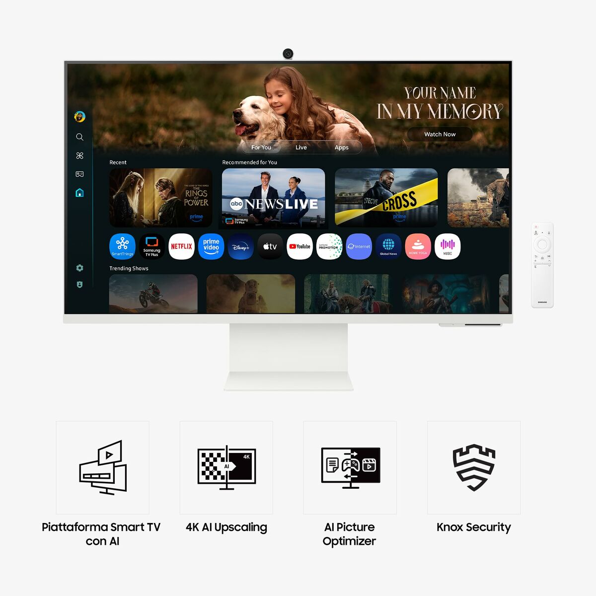 SAMSUNG LS32FM801UUXEN 32p VA 3840x2160 16:9 HDMI USB Warm White