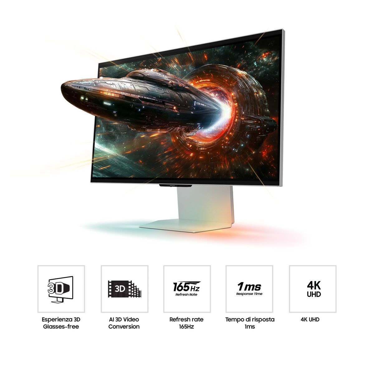 SAMSUNG ODYSSEY 3D G9 LS27FG900X 27p UHD Ecran gaming 165Hz IPS 1ms GTG HDR10 350cd/m2